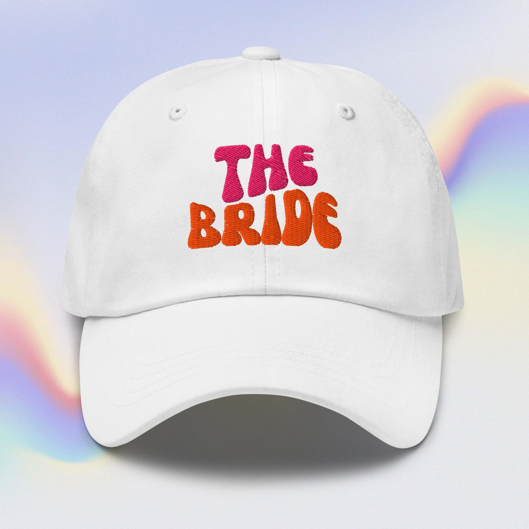 Bestickte Braut Cap | The Bride & The Crew – Bestickte Bachelorette Caps | JGA Caps | Bride Hat | Bridal Party Accessoires | JGA Cap pink