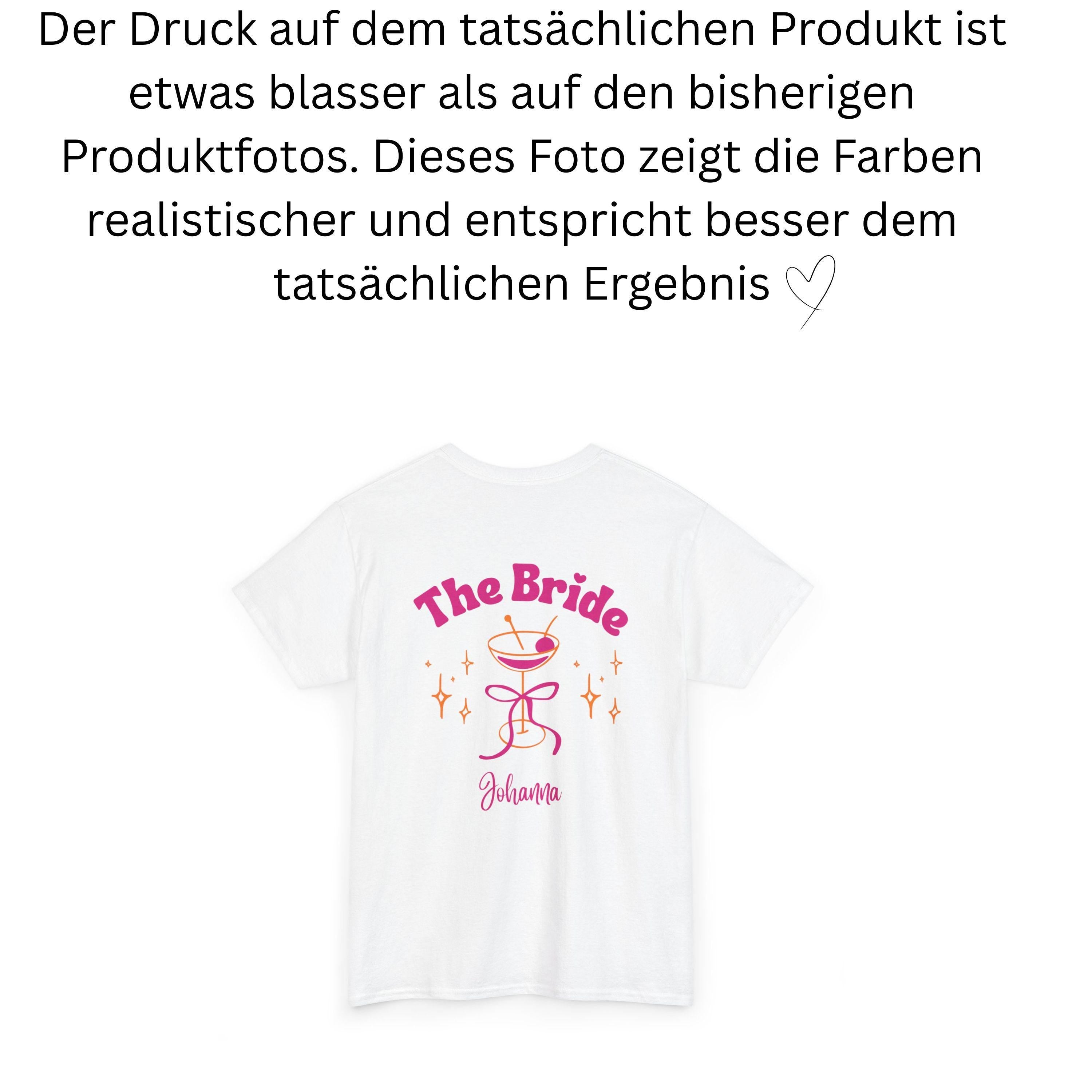 JGA Shirt, Junggesellinnenabschied Shirts, JGA pink orange, Backprint, Braut Shirt, JGA Frauen, Team Shirts, Hochzeit, Bride Shirt Name