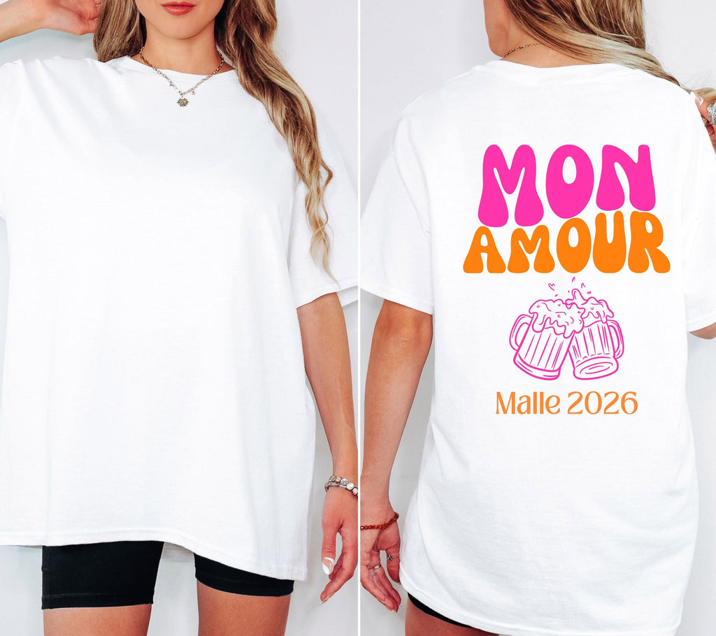 Malle Shirt, Mon Amour Shirt, Backprint, Malle 2026, Malle T-Shirt, Mallorca Shirts, Bier Shirt, Sauf T Shirt, Gruppenshirt