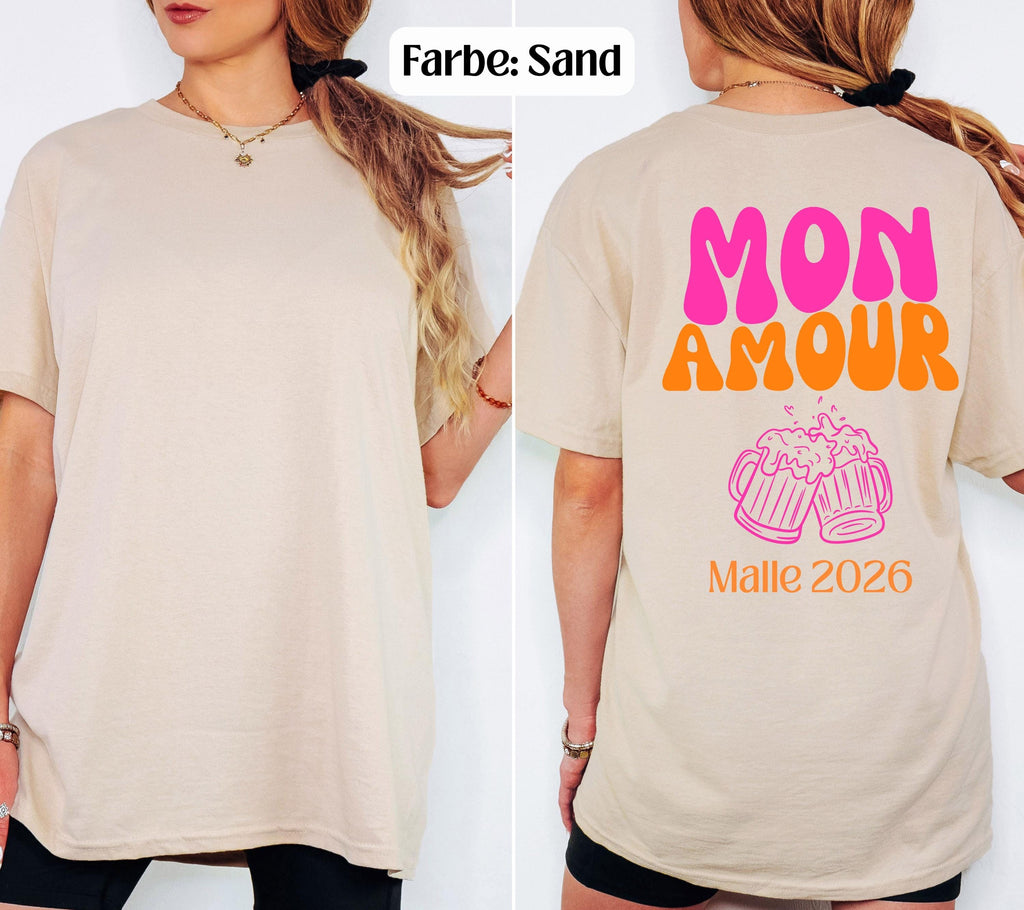 Malle Shirt, Mon Amour Shirt, Backprint, Malle 2026, Malle T-Shirt, Mallorca Shirts, Bier Shirt, Sauf T Shirt, Gruppenshirt