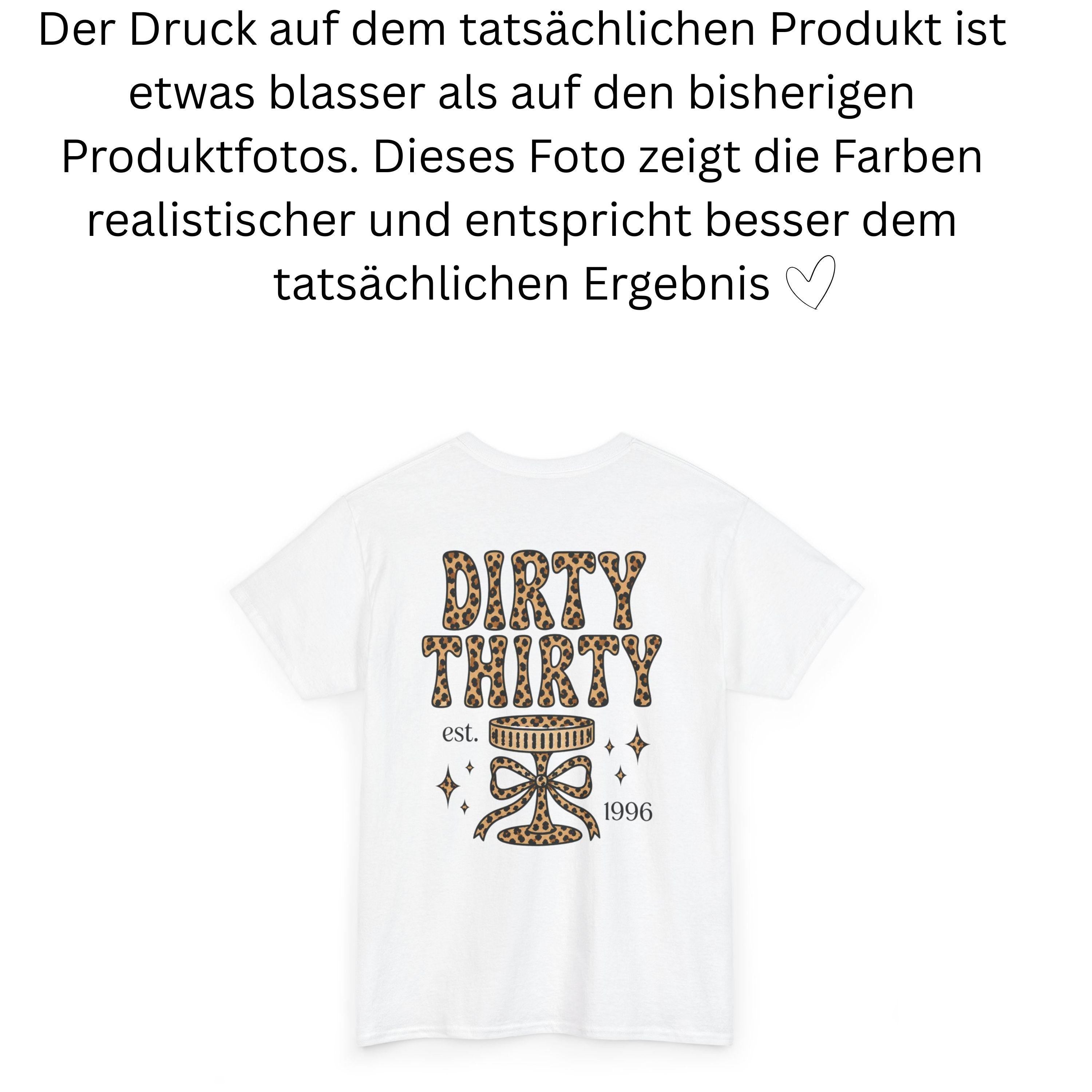 Geburtstagsshirt, Dirty Thirty Shirt, Leo Muster, est 1996, personalisiertes 30. Geburtstag Shirt, Geschenkidee Geburtstag dreißig, 30 Jahre