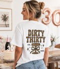 Dirty Thirty Shirt, Leo Muster, Geburtstagsshirt, est 1996, personalisiertes 30. Geburtstag Shirt, Geschenkidee Geburtstag dreißig, 30 Jahre
