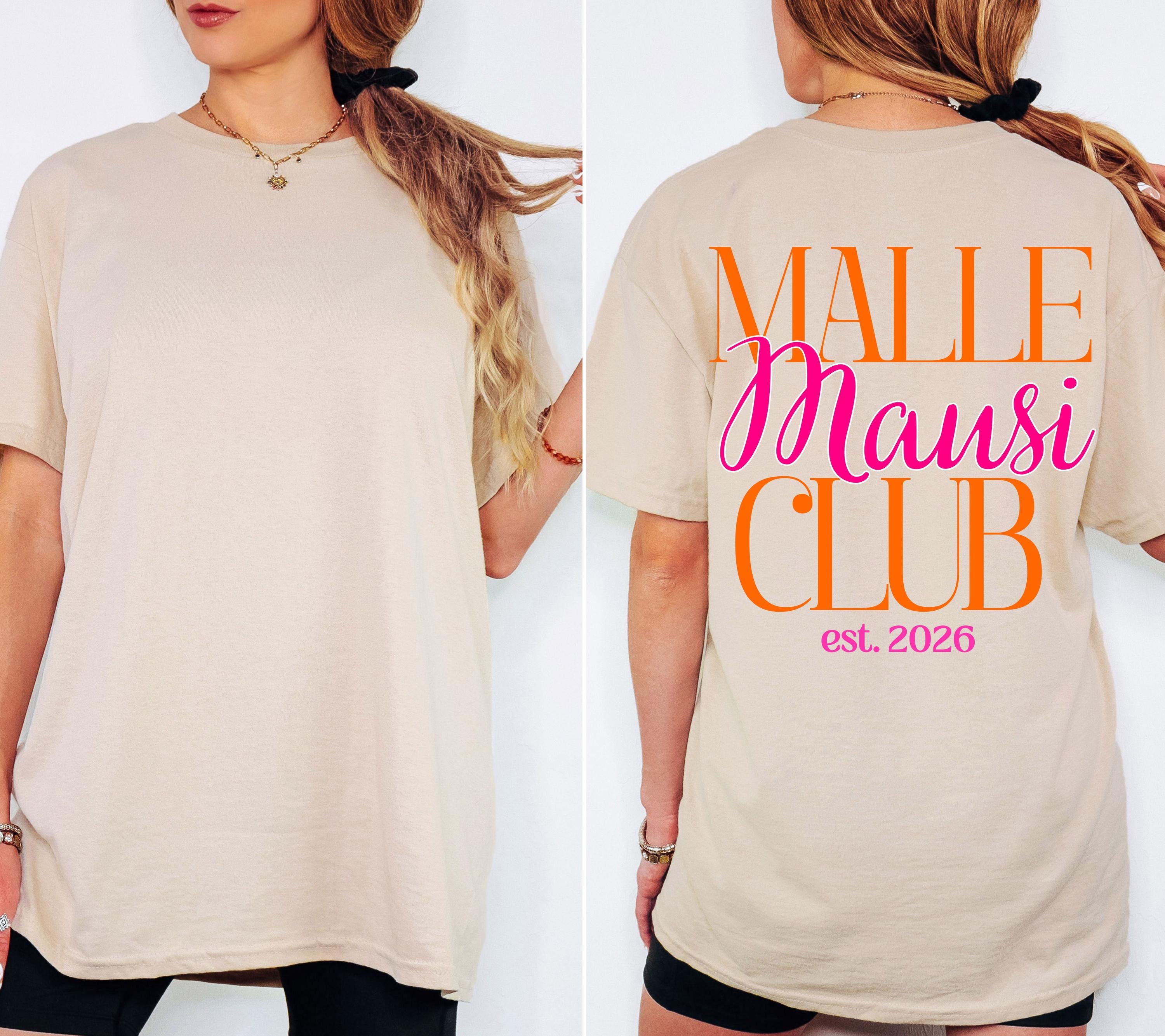 Malle Mausi Shirt, pink orange, Malle Shirt 2026, Malle Shirts, Mallorca T Shirts, Bier Shirt, Gruppenshirt, Mäuse, Damen, Frauen, Playa