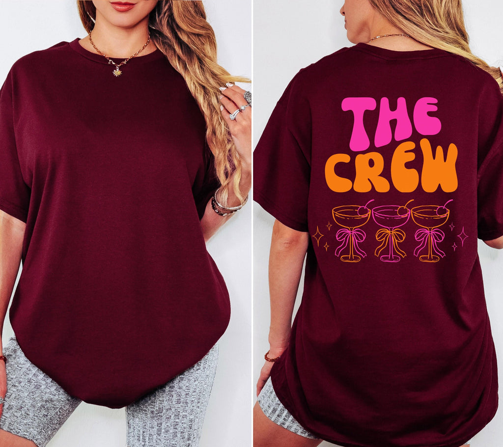 JGA Shirt pink orange, Junggesellenenabschied Shirts, JGA Shirts Frauen, Bride, Team, Braut Shirt, Damen, Gruppe, Hochzeit, Bachelorette