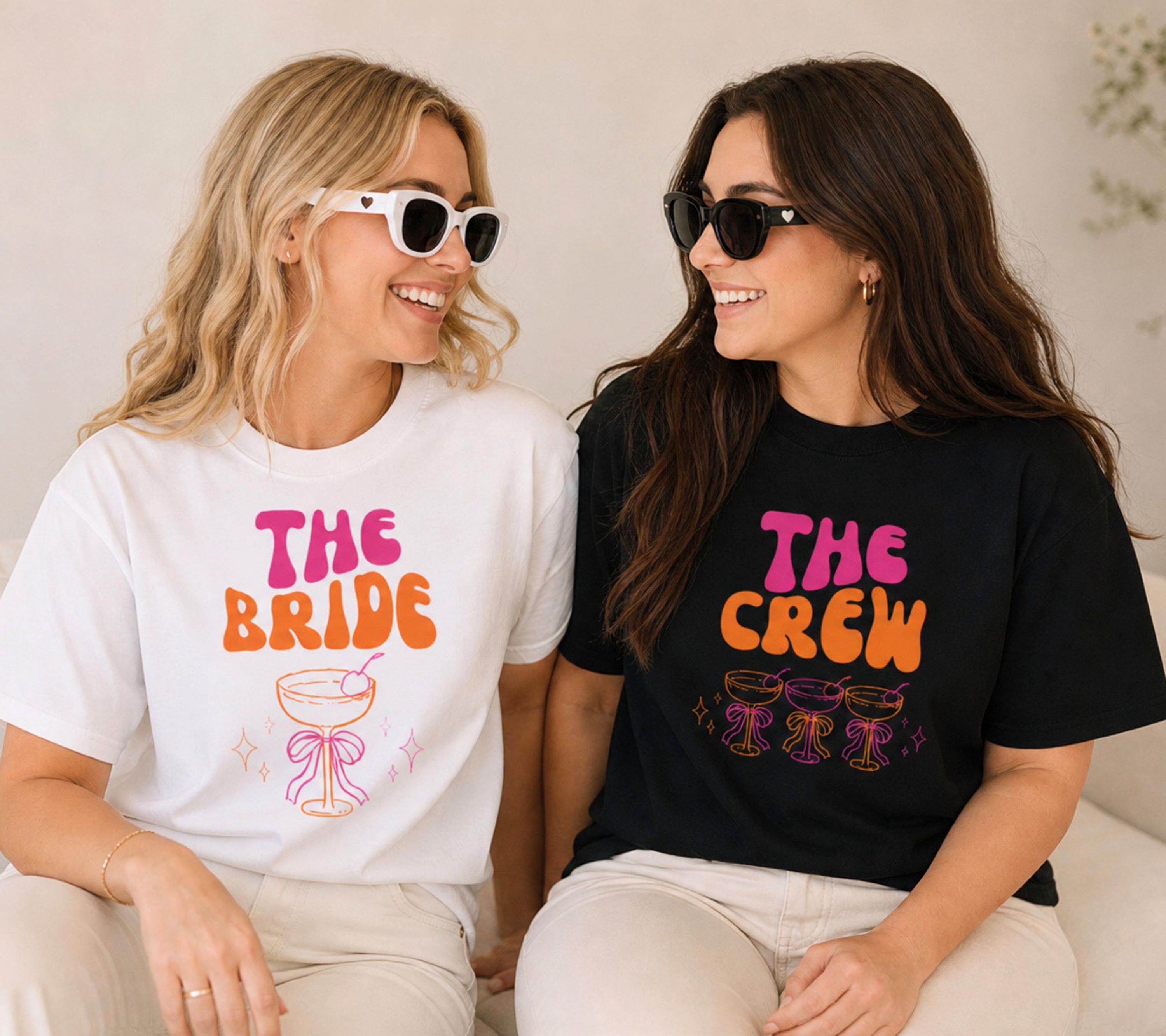 JGA Shirt, Junggesellenabschied Frau, JGA pink orange, Team Shirts, Braut Shirt, The Bride, JGA Frauen, Hochzeit, Accessoires, Geschenk Crew