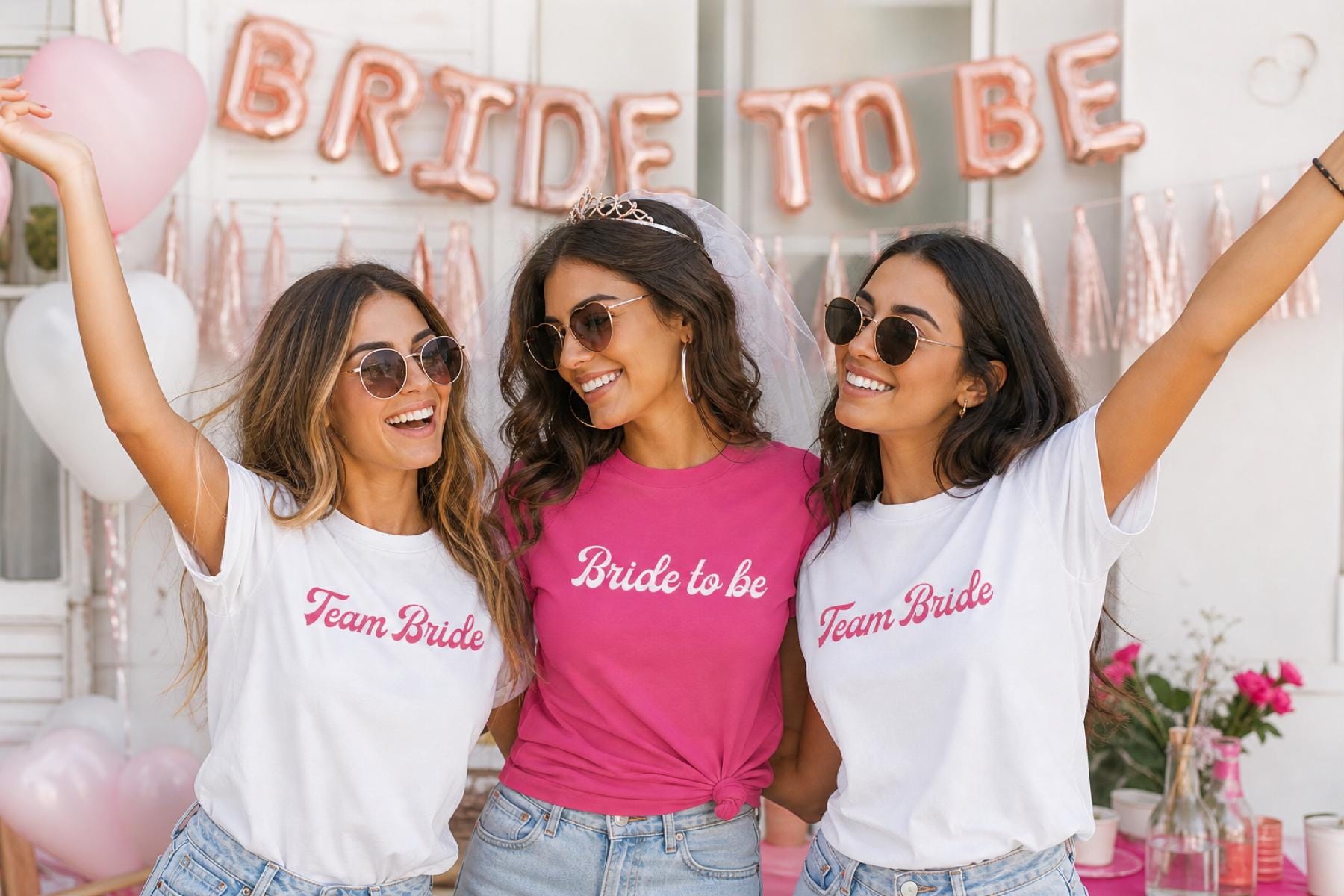 Braut Shirt pink, JGA Shirt, Bride to be, Junggesellinnenabschied, JGA Shirts Frauen, Team Bride Shirts, Hochzeit, Geschenk, Party T-Shirt