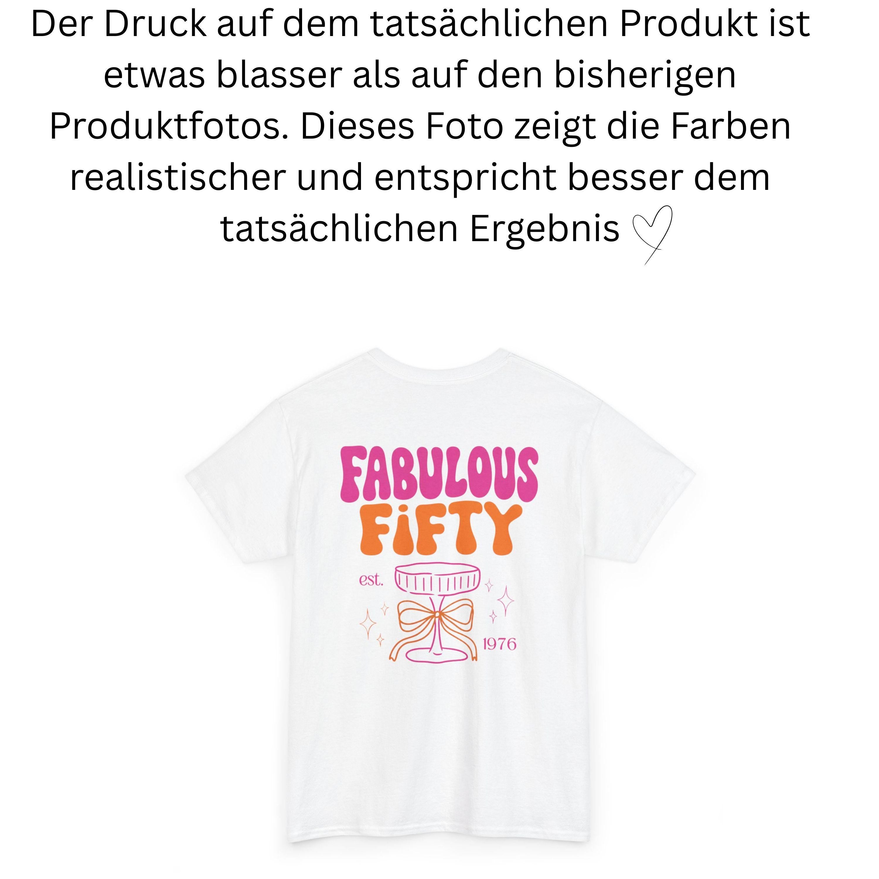 Geburtstagsshirt, Fabulous Fifty Shirt, est 1976, personalisiertes 50. Geburtstag Shirt, Geschenkidee Geburtstag fünfzig, 50 Jahre Birthday