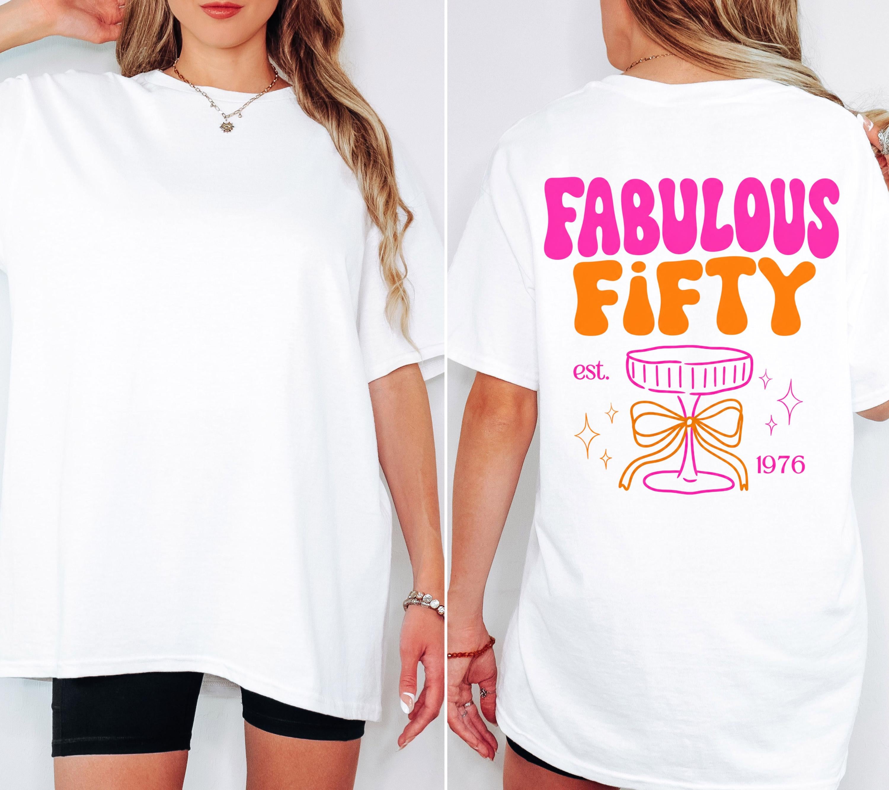 Fabulous Fifty Shirt, Geburtstags Shirt, est 1976, personalisiertes 50. Geburtstag Shirt, Geschenkidee Geburtstag fünfzig, 50 Jahre Birthday