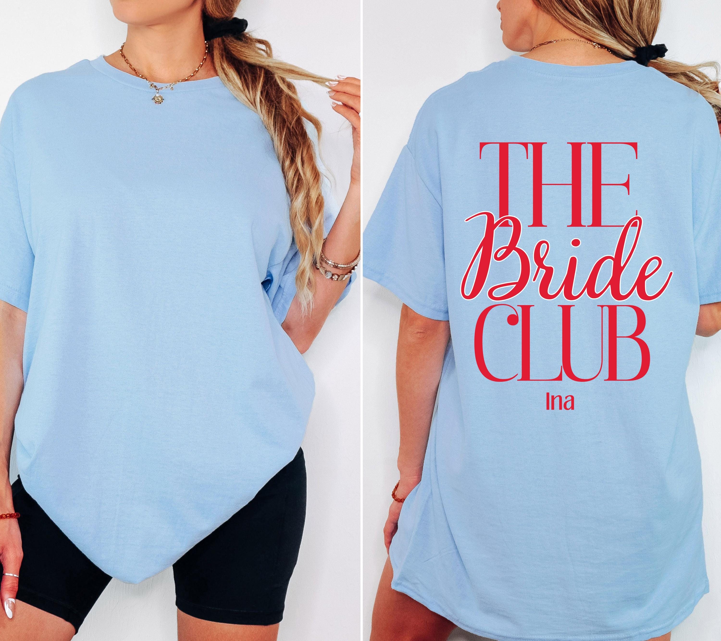 JGA T-Shirt, Junggesellinnenabschied Shirts Personalisiert, Backprint, Crew, Braut Shirt mit Name, JGA Frauen, JGA Outfit, Hochzeit, Bride