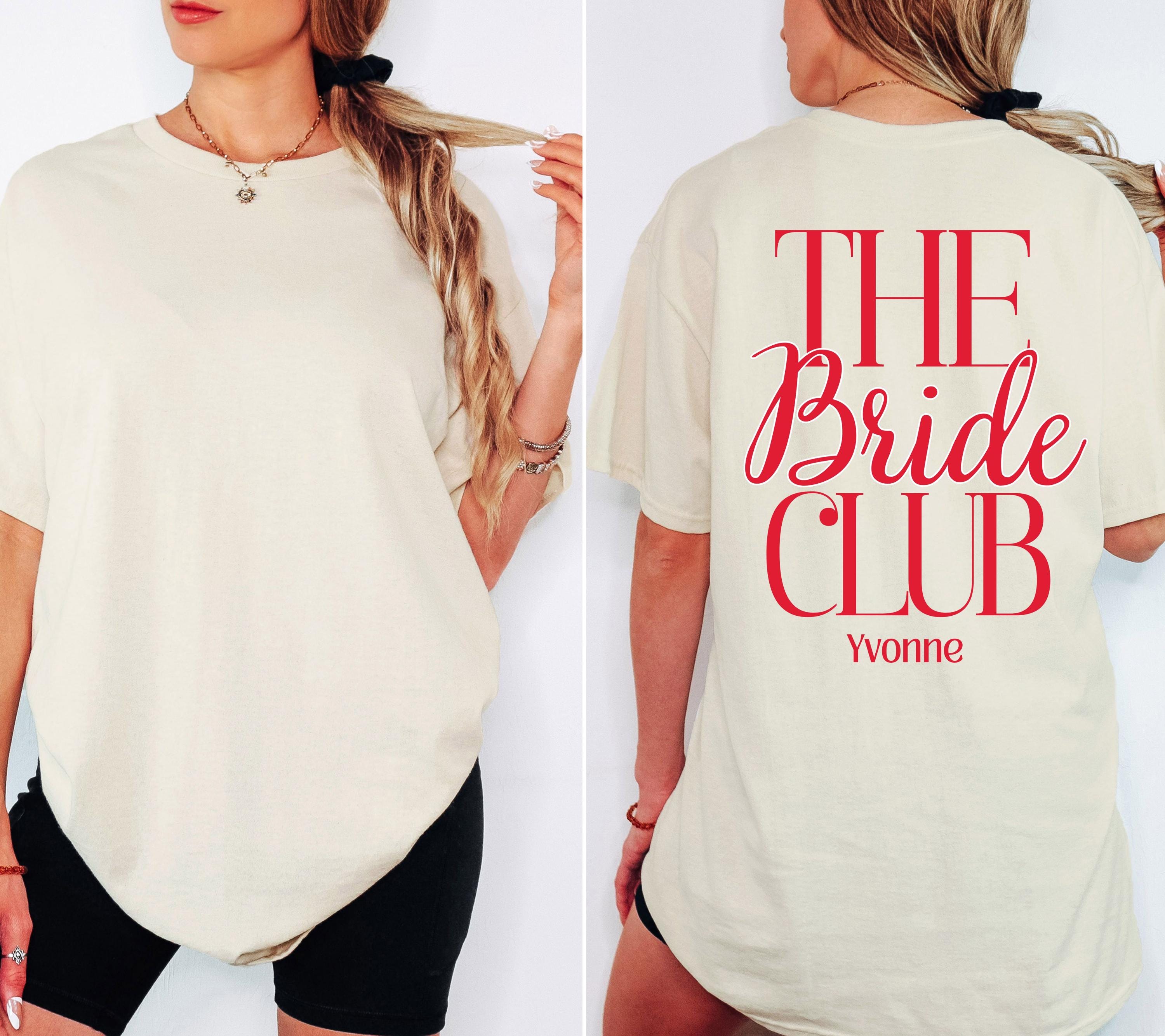 JGA T-Shirt, Junggesellinnenabschied Shirts Personalisiert, Backprint, Crew, Braut Shirt mit Name, JGA Frauen, JGA Outfit, Hochzeit, Bride