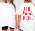 JGA T-Shirt, Junggesellinnenabschied Shirts Personalisiert, Backprint, Crew, Braut Shirt mit Name, JGA Frauen, JGA Outfit, Hochzeit, Bride