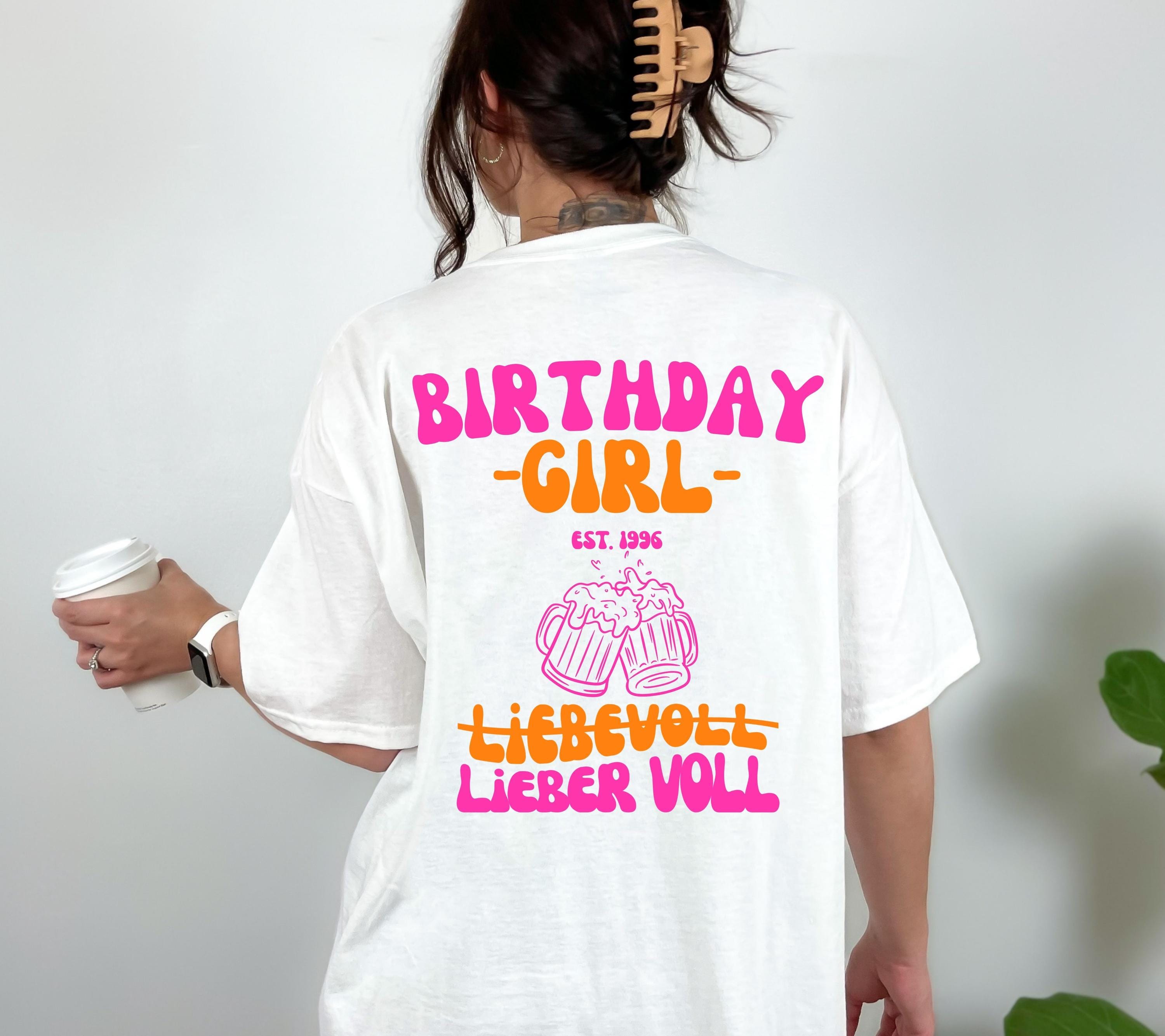 Birthday Girl & Crew Shirt, Geburtstags Shirt, est 1996, personalisiertes 30. Geburtstag Shirt, Geschenkidee Geburtstag, 30 Jahre, 20 21 25