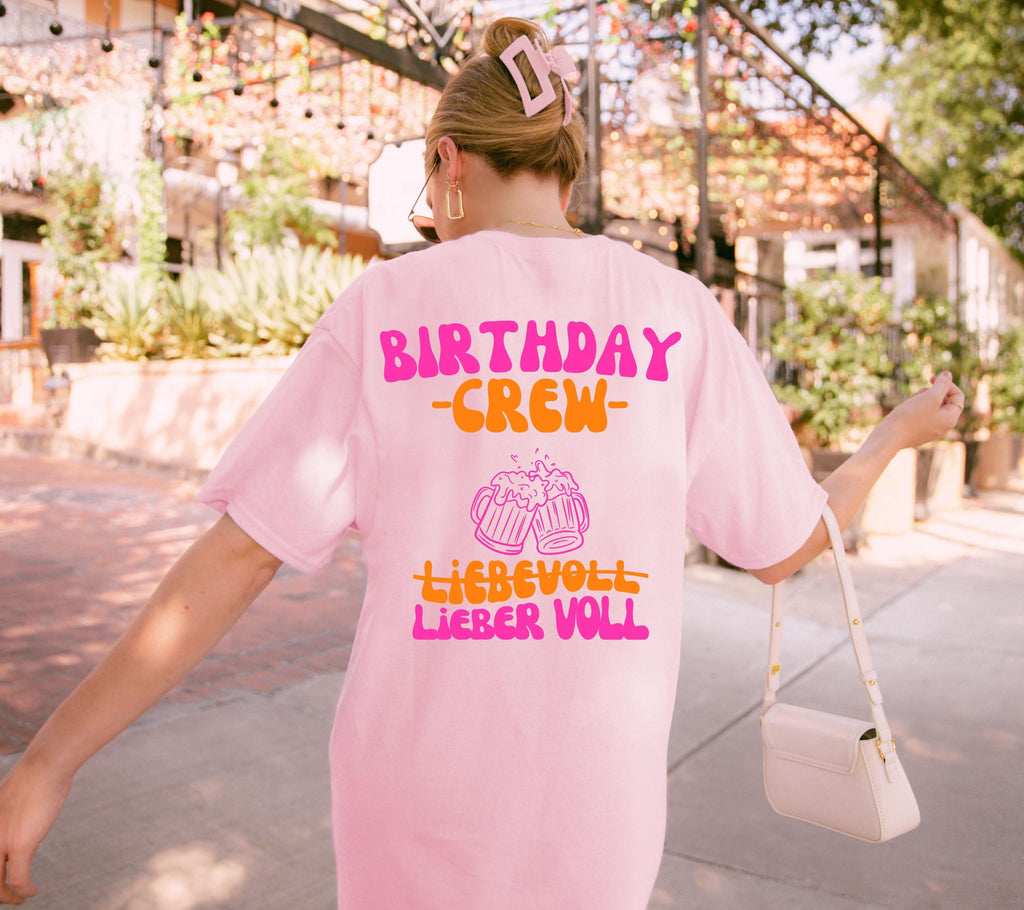 Birthday Girl & Crew Shirt, Geburtstags Shirt, est 1996, personalisiertes 30. Geburtstag Shirt, Geschenkidee Geburtstag, 30 Jahre, 20 21 25