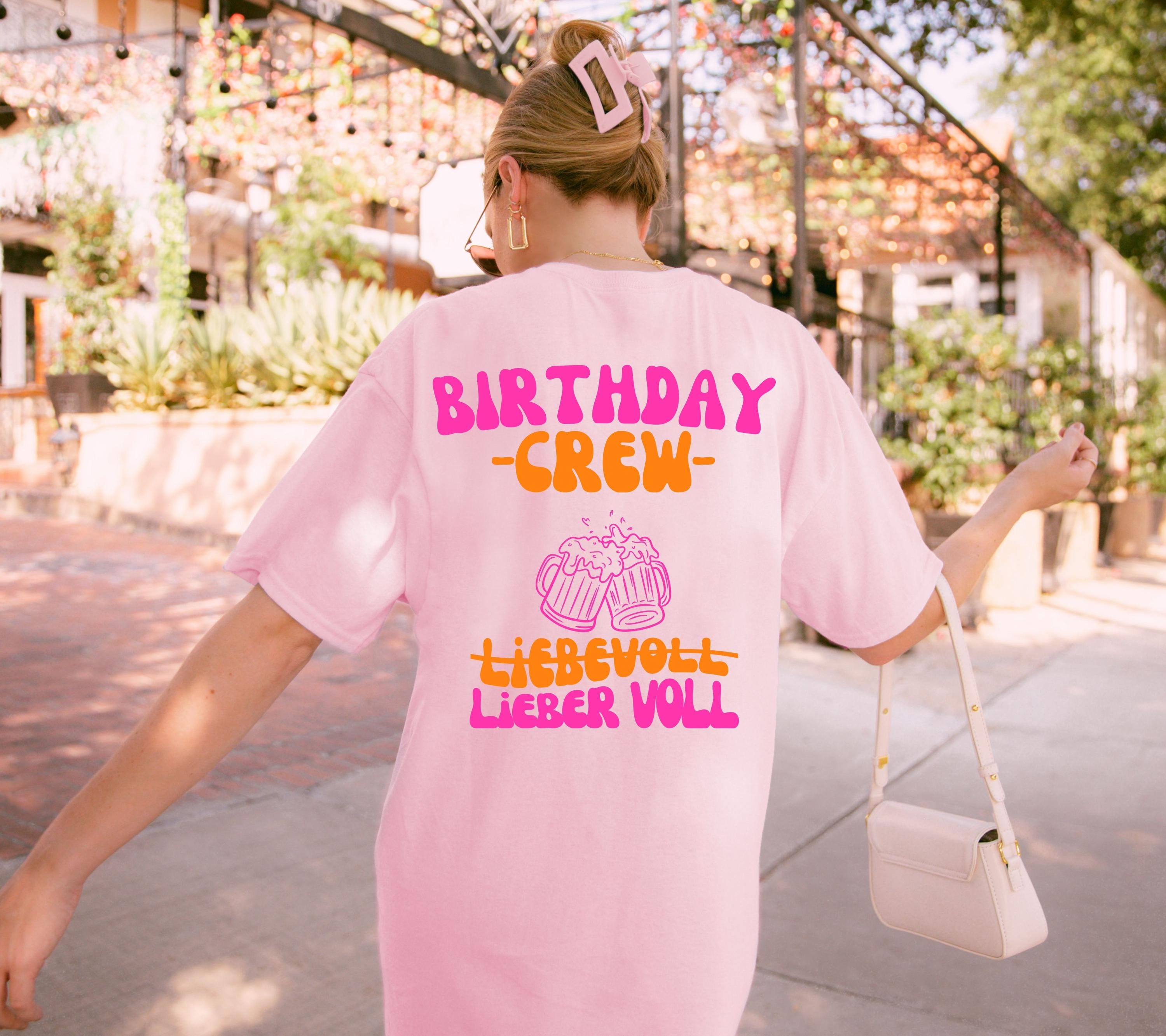 Birthday Girl & Crew Shirt, Geburtstags Shirt, est 1996, personalisiertes 30. Geburtstag Shirt, Geschenkidee Geburtstag, 30 Jahre, 20 21 25