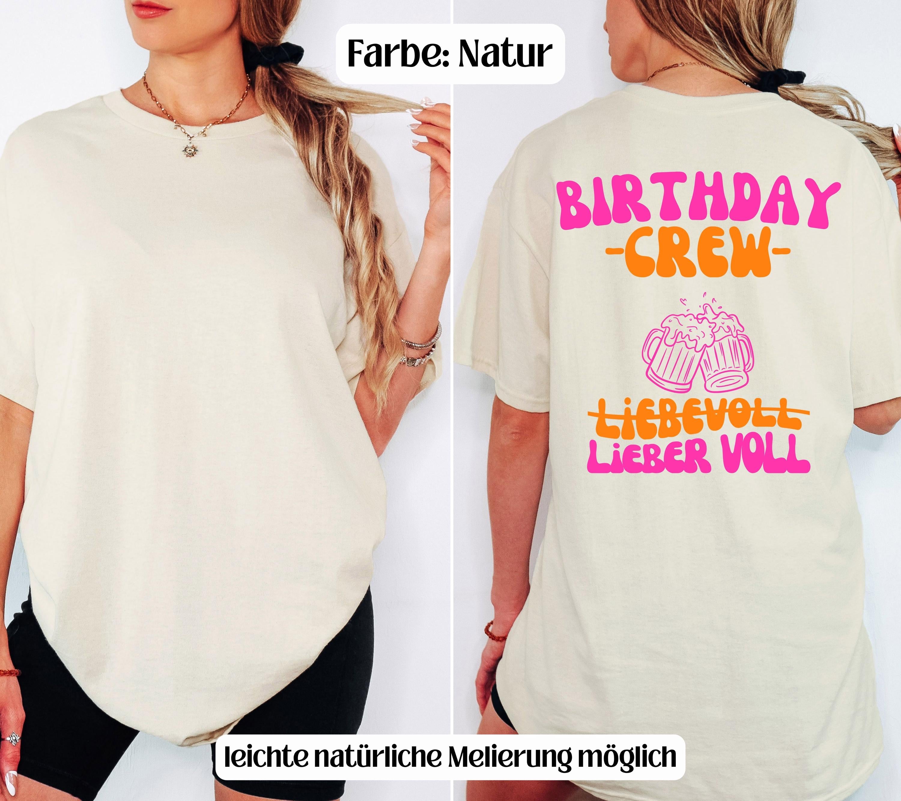 Birthday Girl & Crew Shirt, Geburtstags Shirt, est 1996, personalisiertes 30. Geburtstag Shirt, Geschenkidee Geburtstag, 30 Jahre, 20 21 25