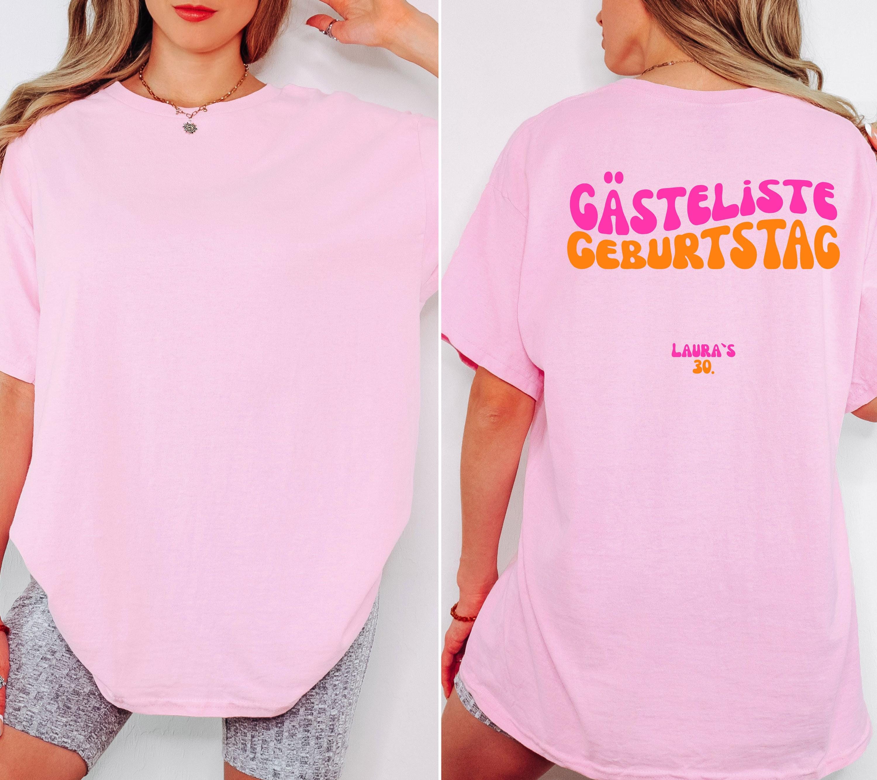Geburtstagsshirt, Gästeliste, Unterschriften, zum Unterschreiben, personalisiert, Party T Shirt, Geburtstag, Geschenkidee, Backprint, Feier