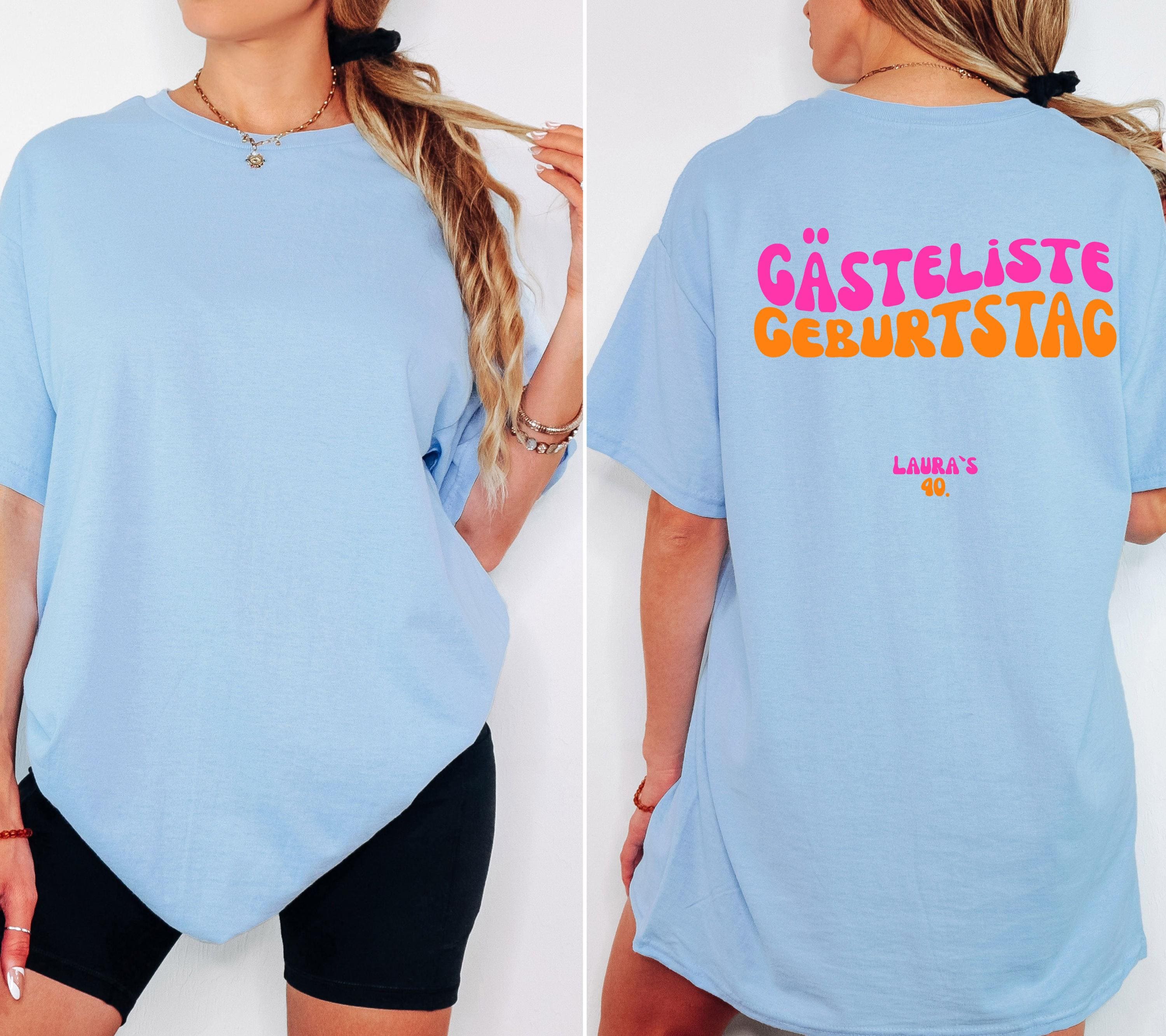 Geburtstagsshirt, Gästeliste, Unterschriften, zum Unterschreiben, personalisiert, Party T Shirt, Geburtstag, Geschenkidee, Backprint, Feier