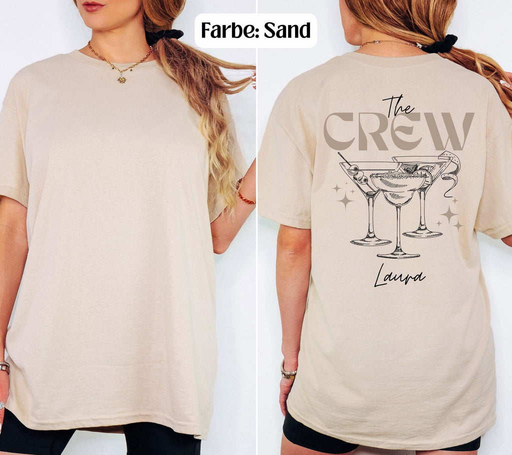 JGA T Shirt, Junggesellinnenabschied Shirts, personalisiert, Braut, Team T Shirt, Braut Shirt, JGA Frauen, Gruppen T Shirt, Backprint, Crew