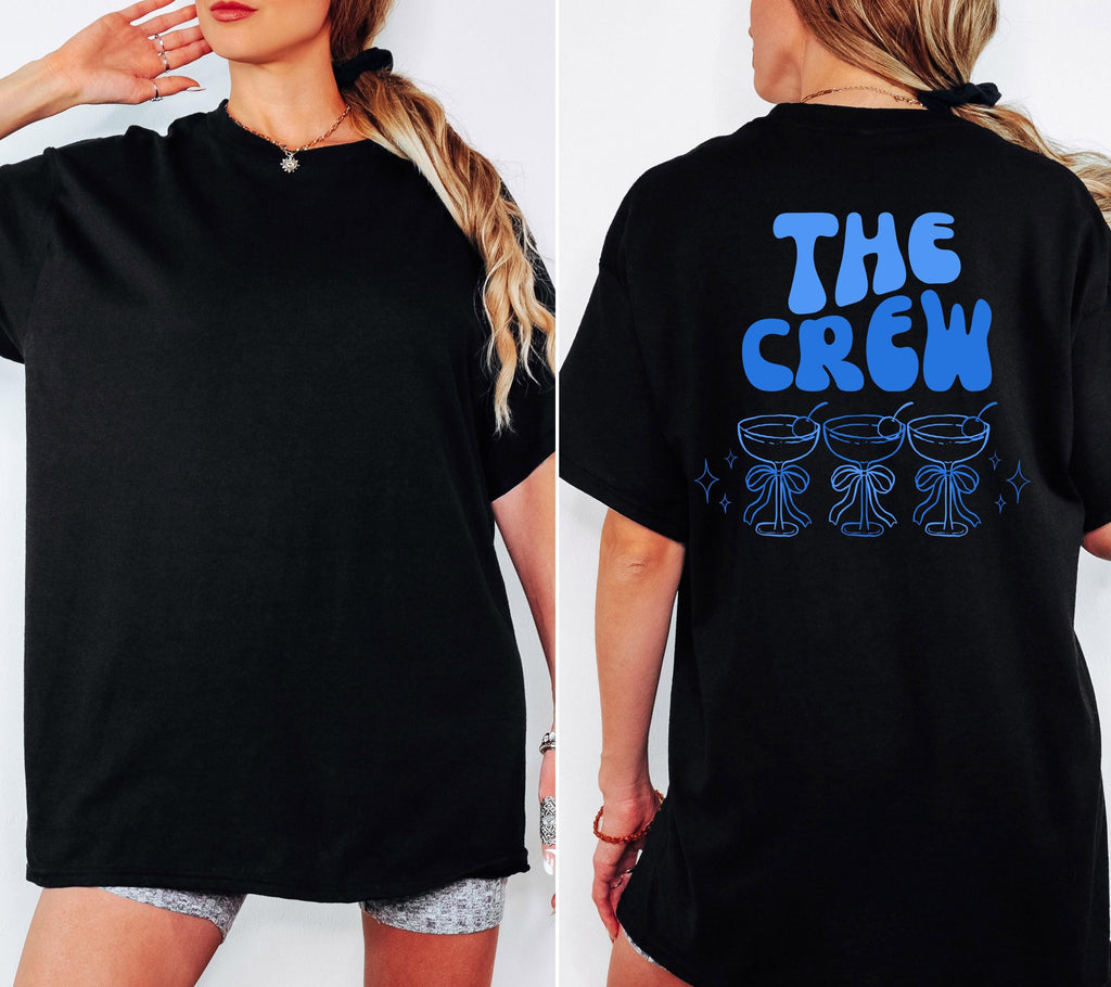 JGA T-Shirt Backprint, Junggesellinnenabschied Shirts, JGA Shirts blau, Bride, Team, Braut Shirt, JGA Frauen, Gruppen Shirt, Hochzeit Shirt