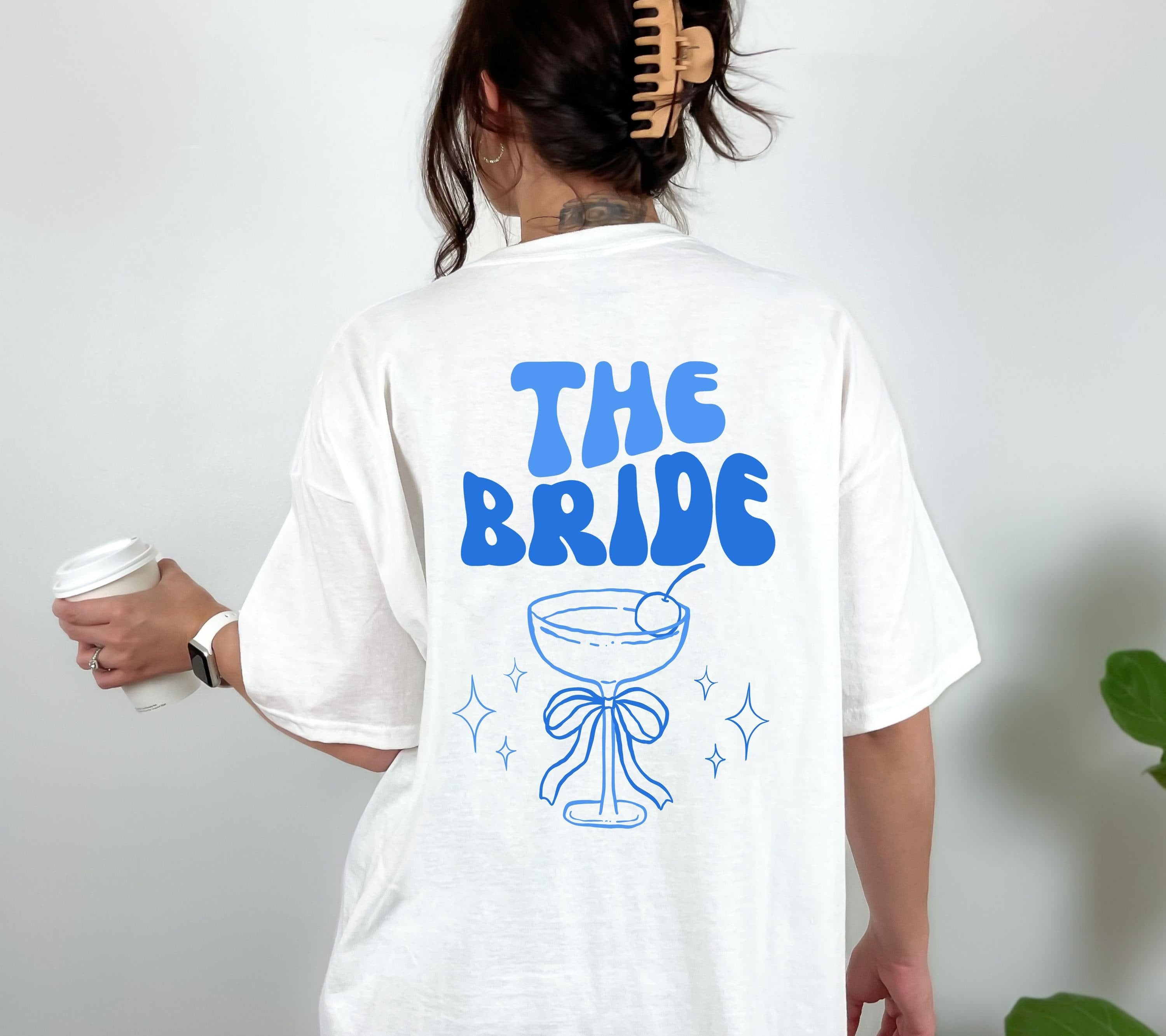 JGA T-Shirt Backprint, Junggesellinnenabschied Shirts, JGA Shirts blau, Bride, Team, Braut Shirt, JGA Frauen, Gruppen Shirt, Hochzeit Shirt