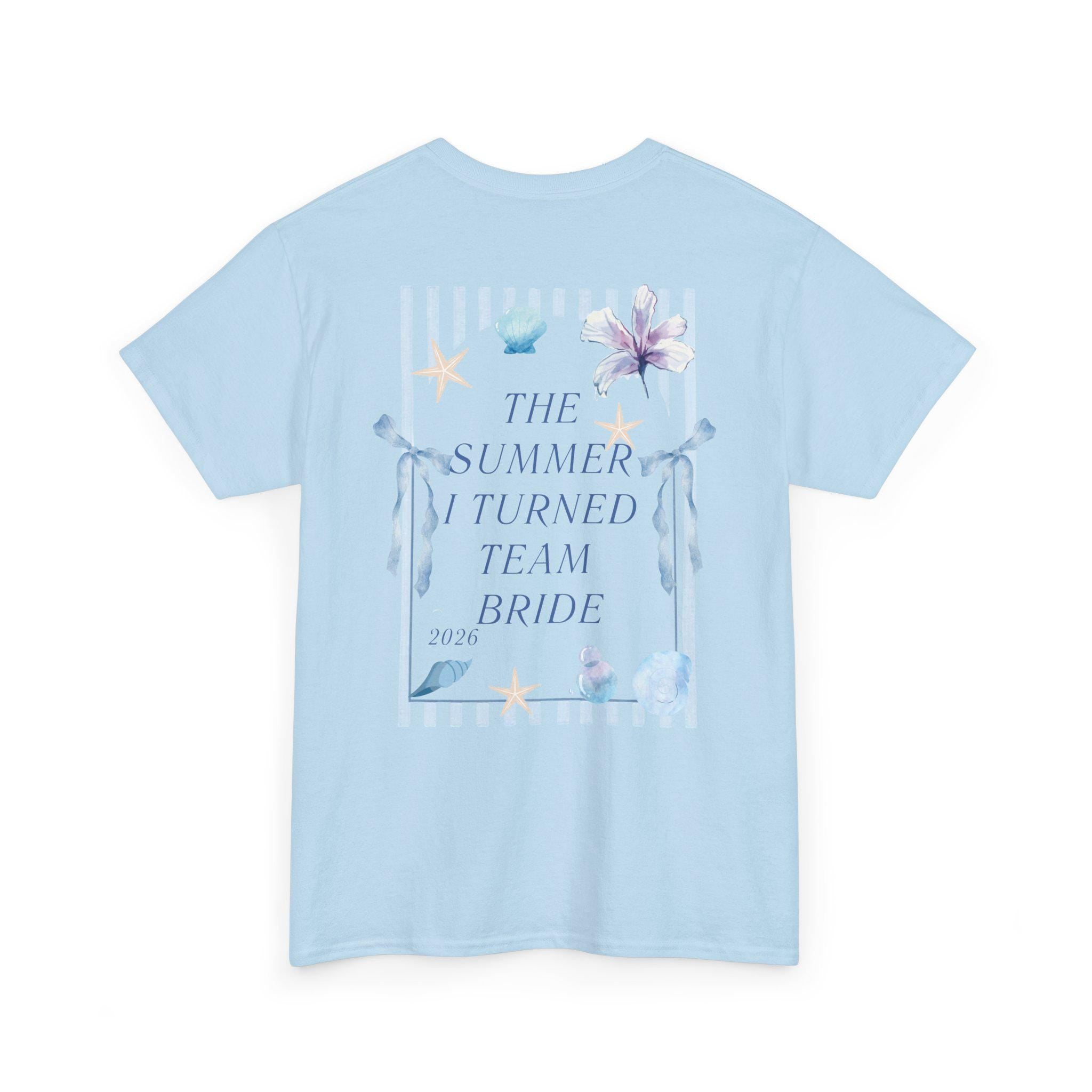 The summer I turned married, JGA Shirt blau, Junggesellinnenabschied Shirts, JGA Shirts Frauen, Team Bride, Braut Shirt, Hochzeit Shirt