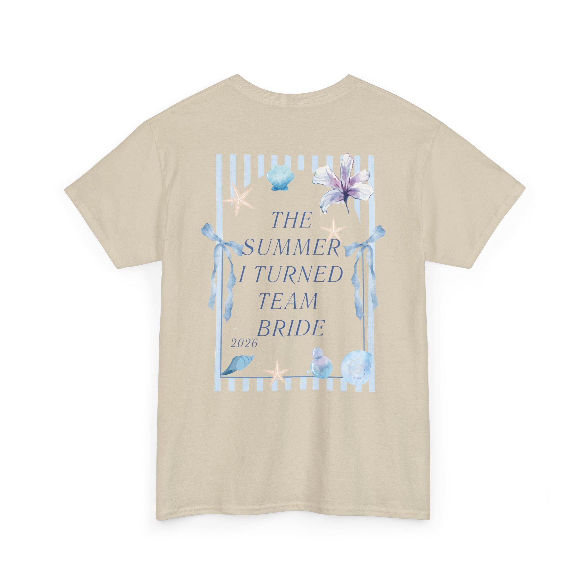 The summer I turned married, JGA Shirt blau, Junggesellinnenabschied Shirts, JGA Shirts Frauen, Team Bride, Braut Shirt, Hochzeit Shirt