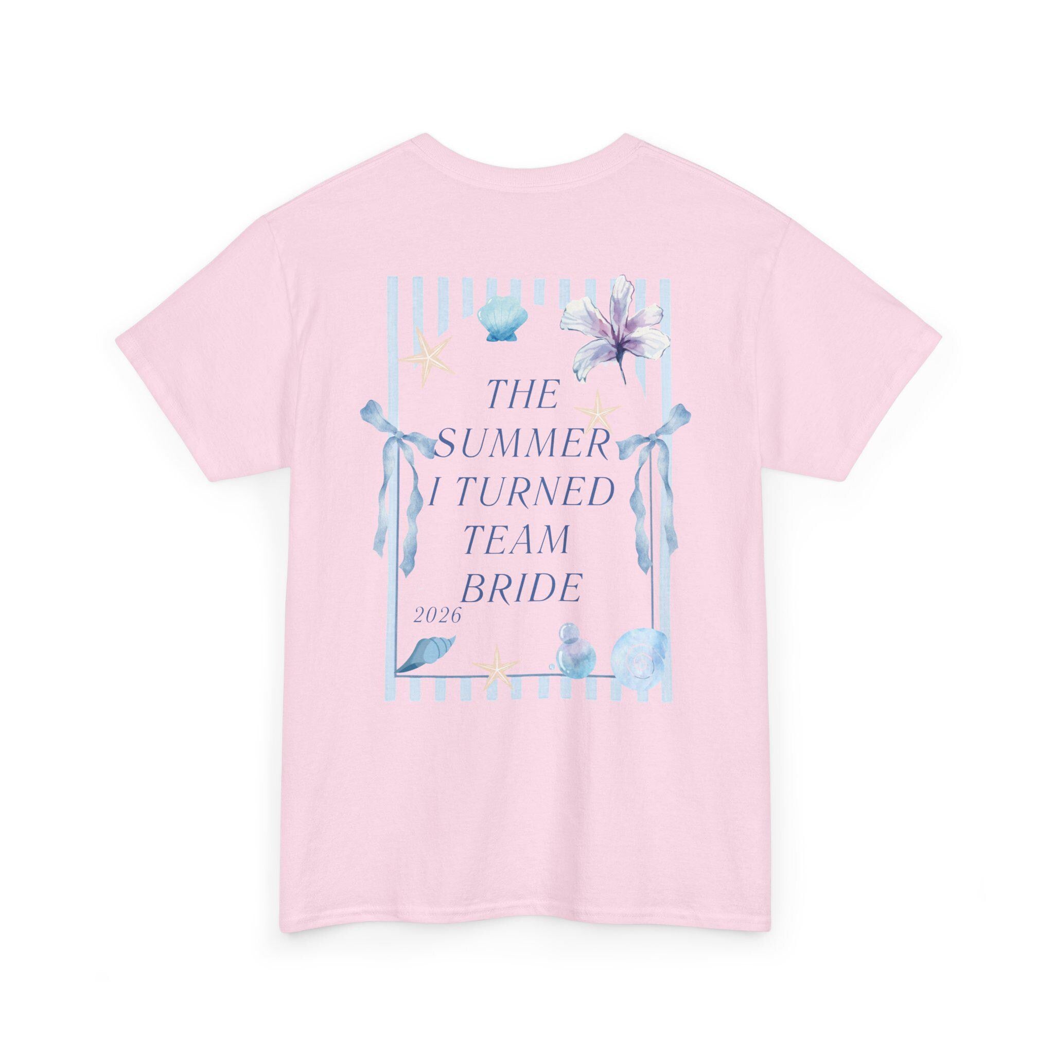 The summer I turned married, JGA Shirt blau, Junggesellinnenabschied Shirts, JGA Shirts Frauen, Team Bride, Braut Shirt, Hochzeit Shirt