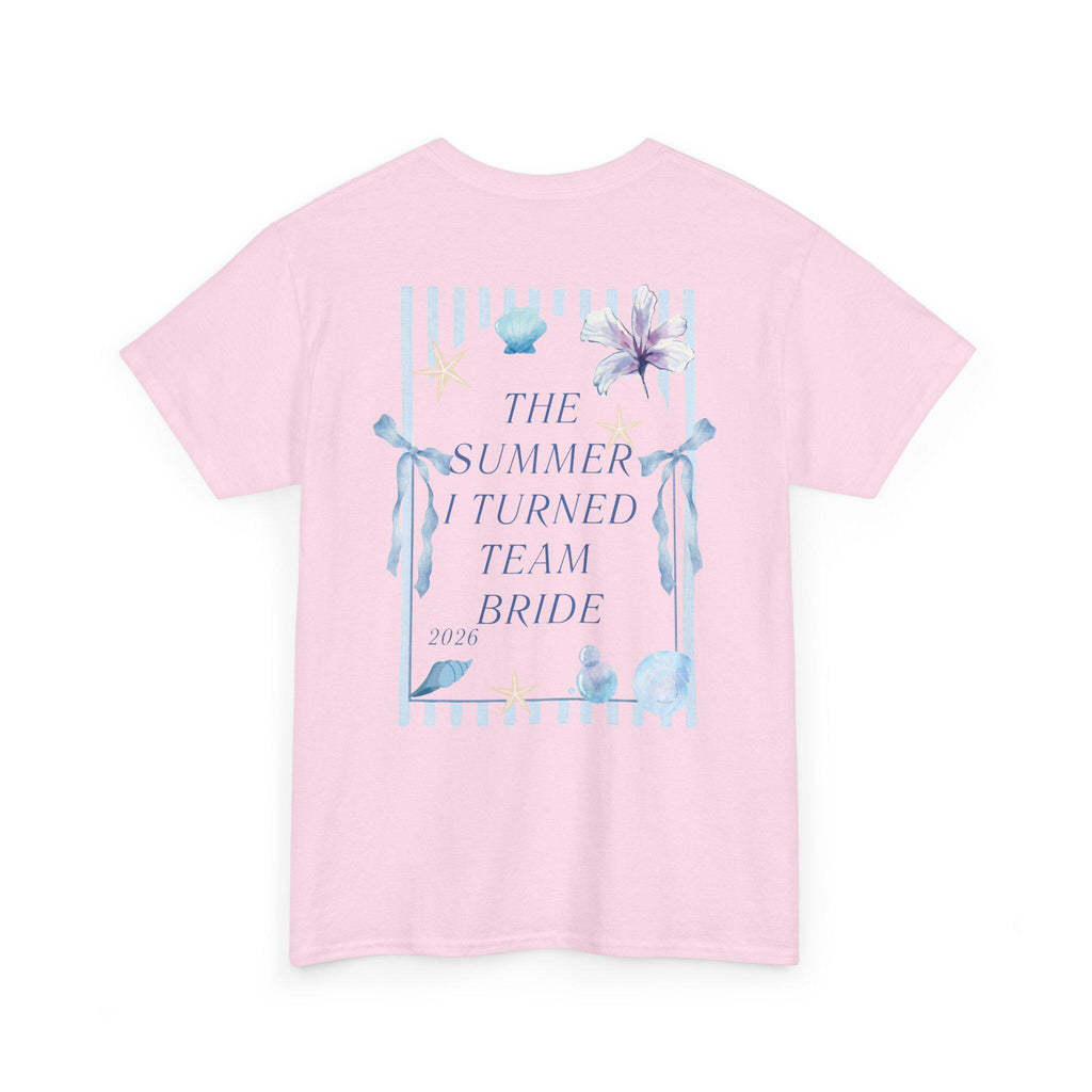 The summer I turned married, JGA Shirt blau, Junggesellinnenabschied Shirts, JGA Shirts Frauen, Team Bride, Braut Shirt, Hochzeit Shirt