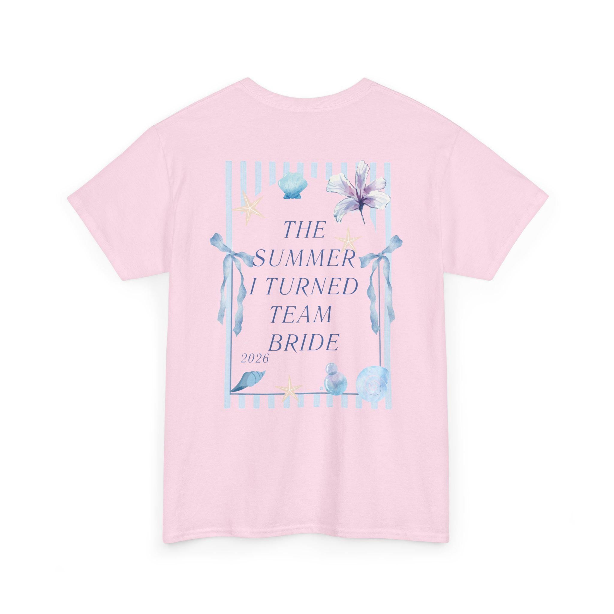The summer I turned married, JGA Shirt blau, Junggesellinnenabschied Shirts, JGA Shirts Frauen, Team Bride, Braut Shirt, Hochzeit Shirt