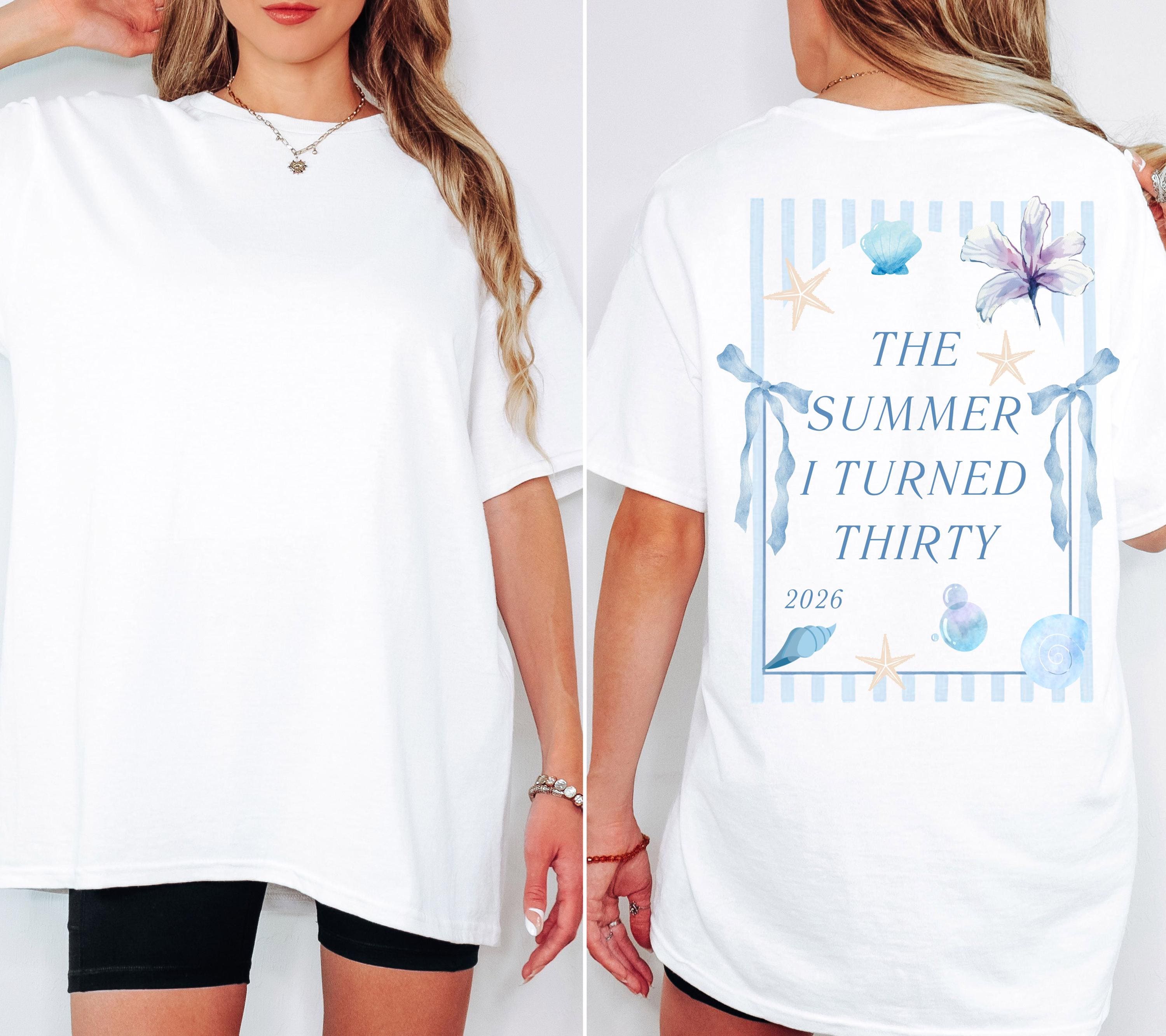 The summer I turned eighteen, Geburtstagsshirt, personalisiertes 18. Geburtstag Shirt, Geschenkidee Geburtstag achtzehn, 18 Jahre, Birthday