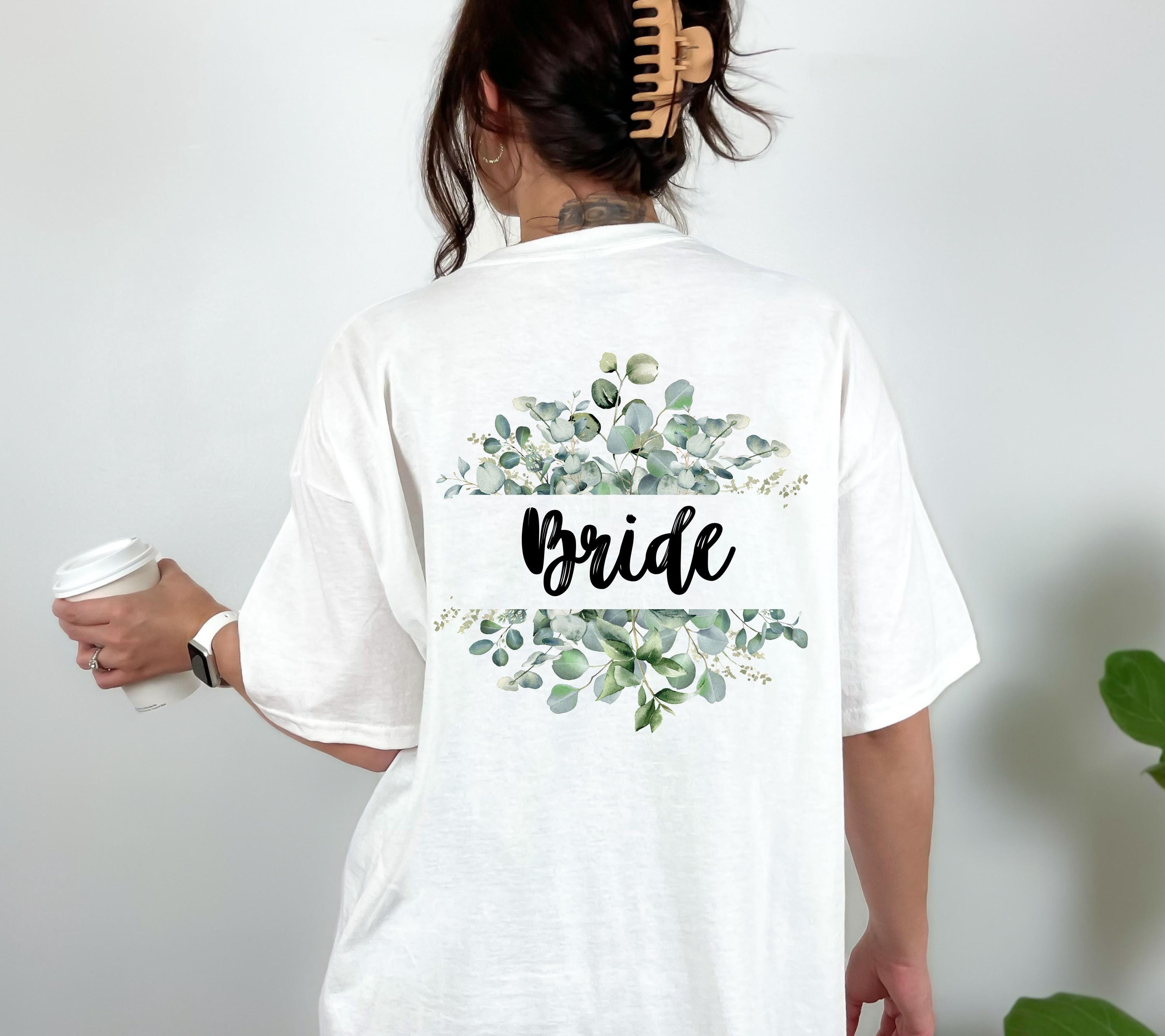 Bride Shirt, Junggesellenabschied T-Shirt, JGA Shirts Frauen, Eukalyptus, Salbei, Team Shirts, Braut Shirt, JGA Shirt, Hochzeit, Accessoires