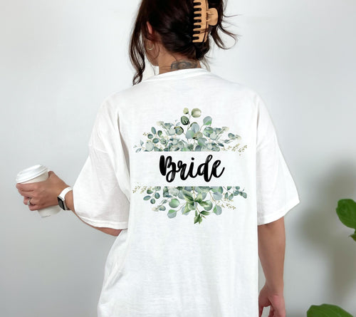 Bride Shirt, Junggesellenabschied T-Shirt, JGA Shirts Frauen, Eukalyptus, Salbei, Team Shirts, Braut Shirt, JGA Shirt, Hochzeit, Accessoires