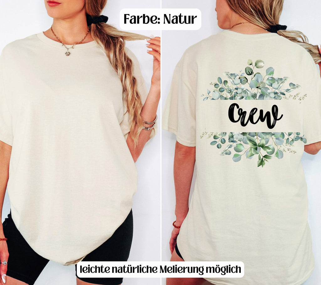 JGA Shirt, Junggesellenabschied T-Shirt, JGA Shirts Frauen, Eukalyptus, Salbei, Team Shirts, Braut Shirt, The Bride, Hochzeit, Accessoires