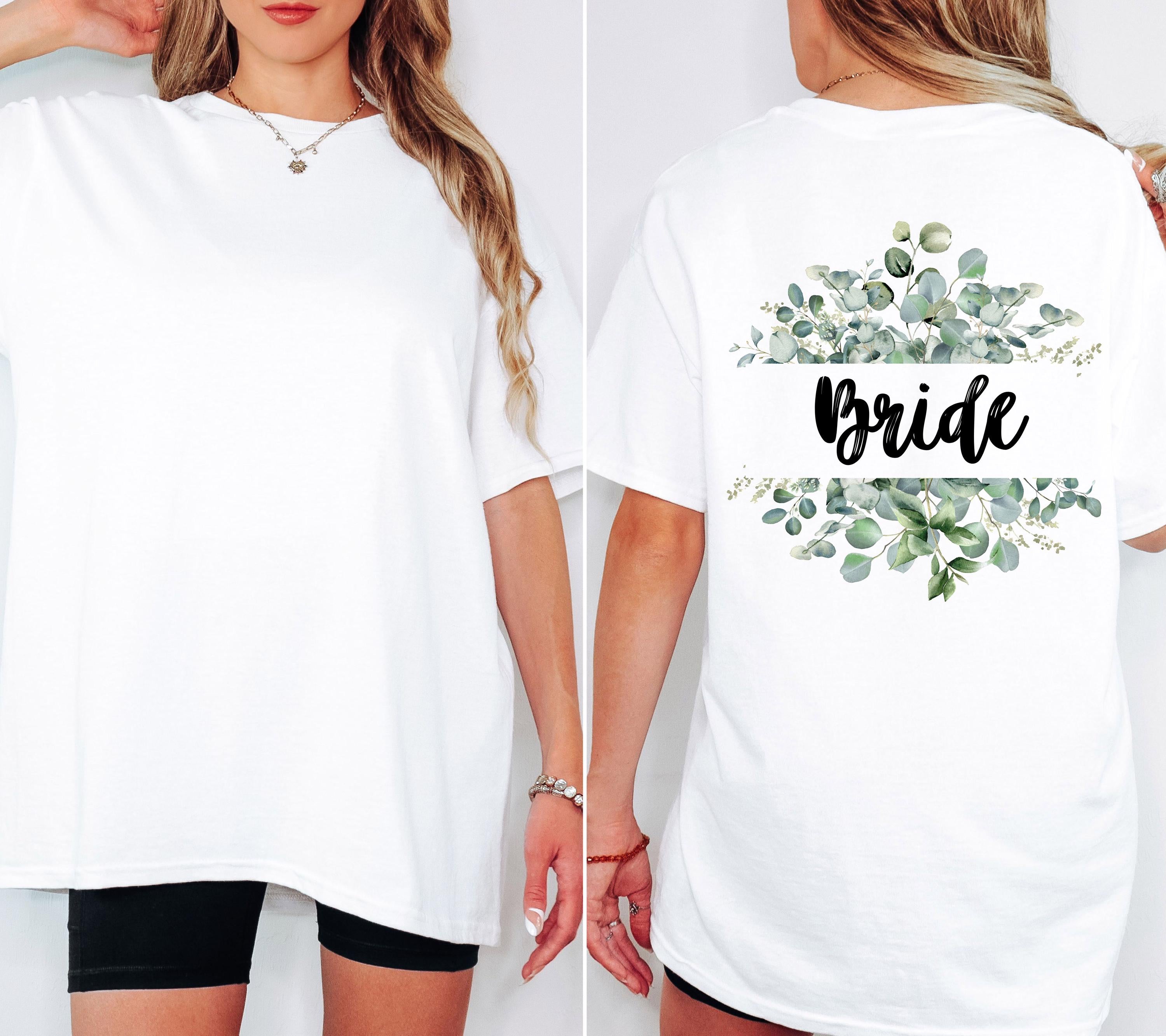 JGA Shirt, Junggesellenabschied T-Shirt, JGA Shirts Frauen, Eukalyptus, Salbei, Team Shirts, Braut Shirt, The Bride, Hochzeit, Accessoires
