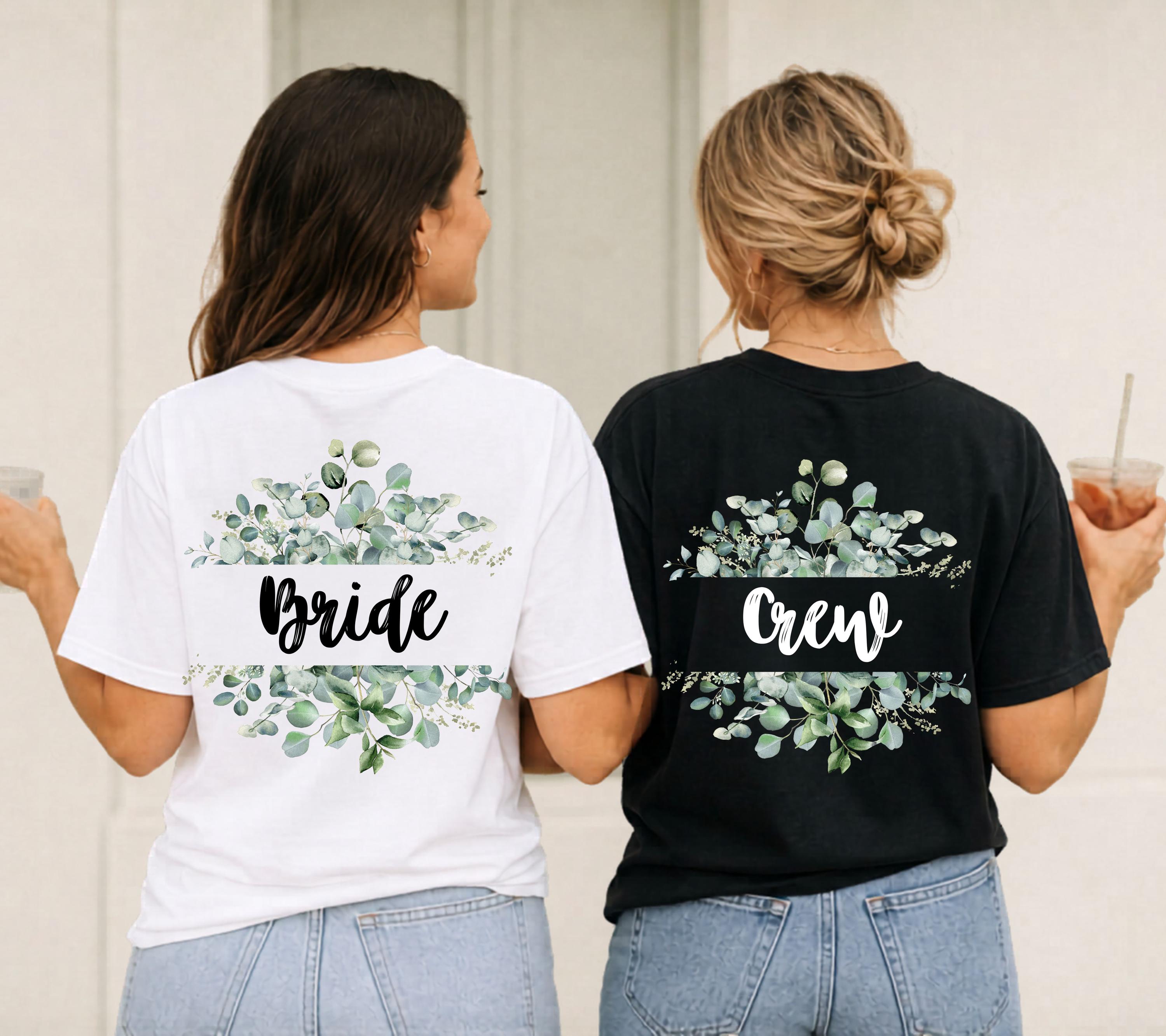 Bride Shirt, Junggesellenabschied T-Shirt, JGA Shirts Frauen, Eukalyptus, Salbei, Team Shirts, Braut Shirt, JGA Shirt, Hochzeit, Accessoires