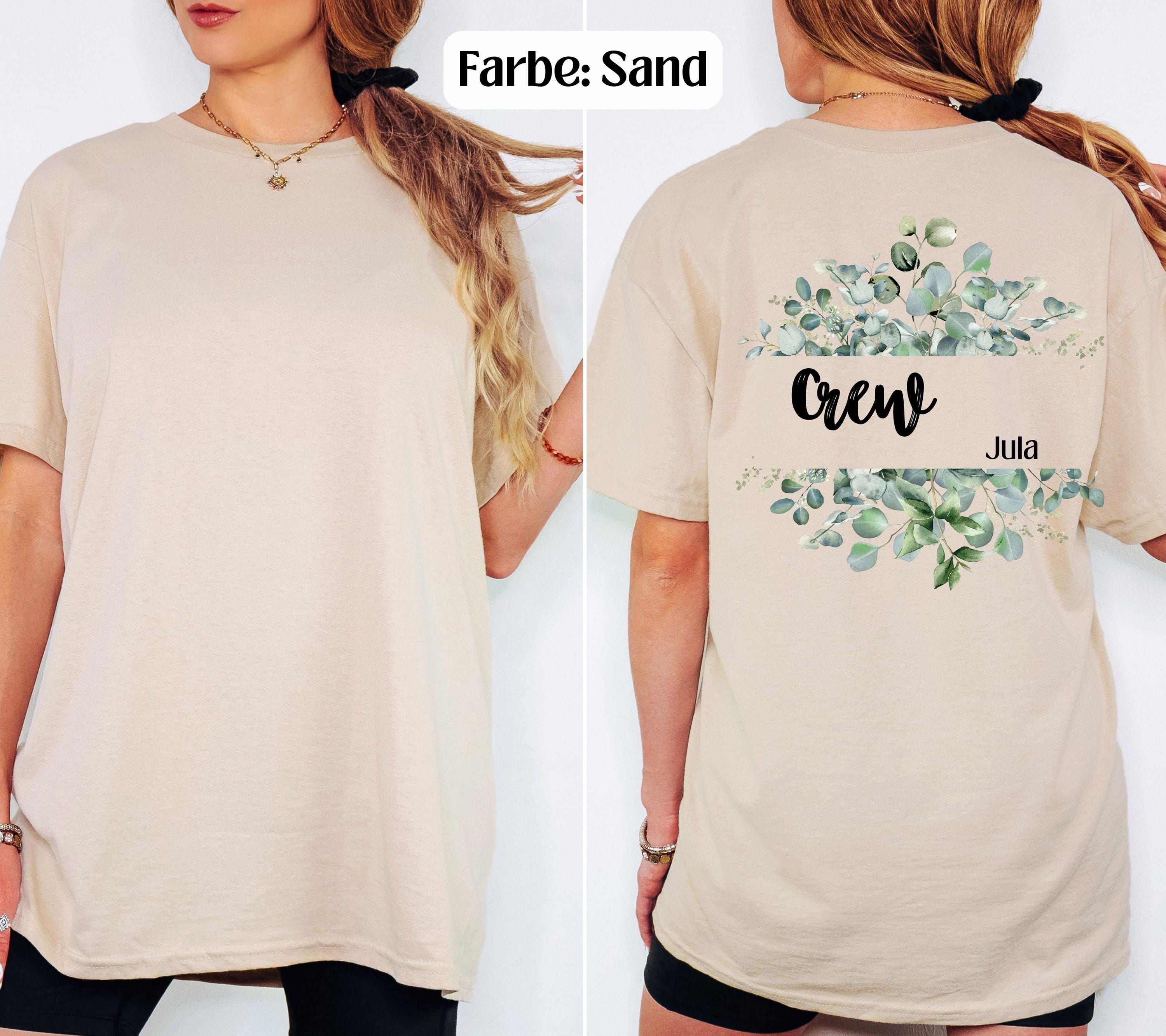 JGA Shirt, Junggesellenabschied T-Shirt, JGA Shirts Frauen, Eukalyptus, Salbei, Team Shirts, Braut Shirt, The Bride, Hochzeit, Accessoires