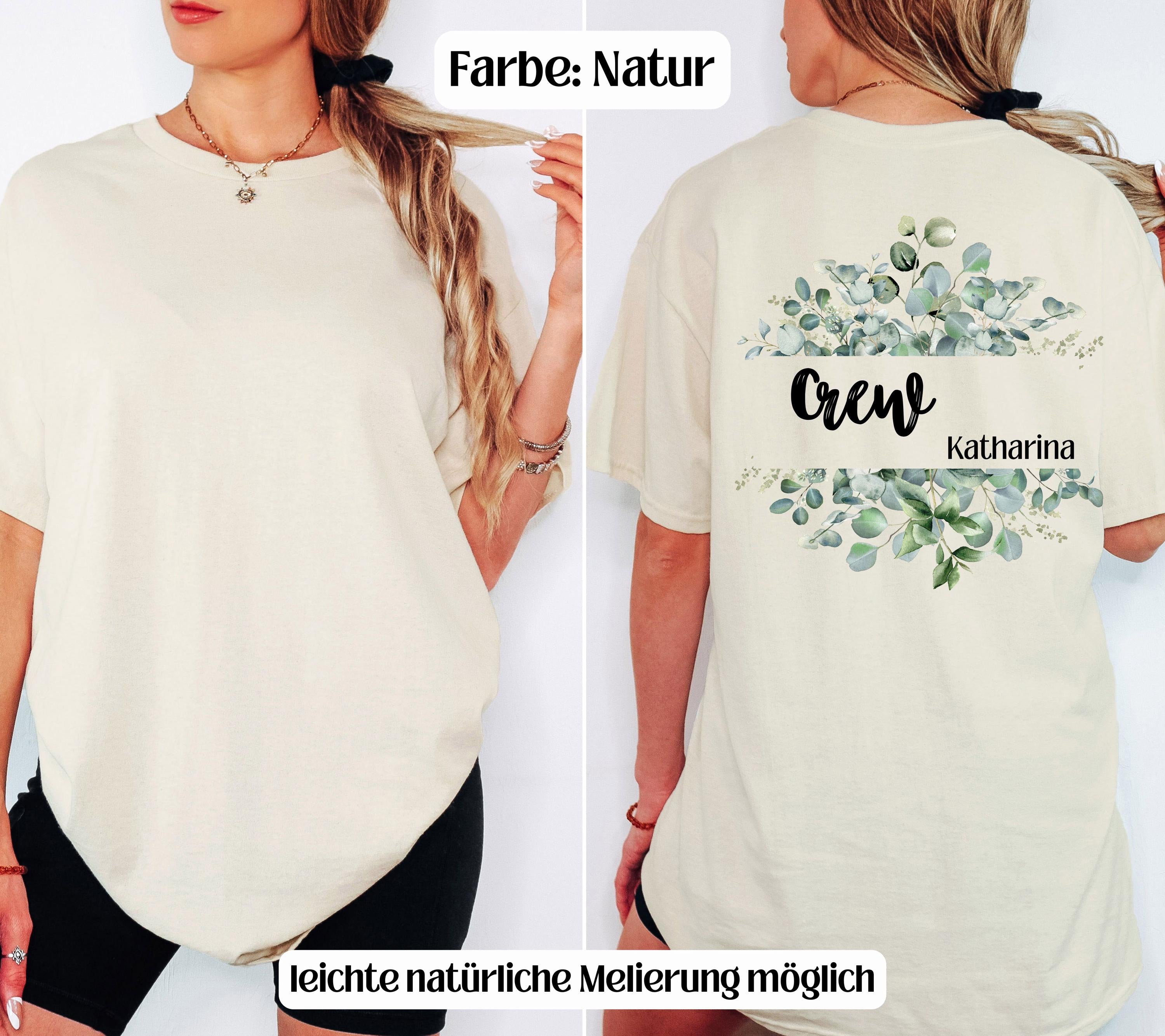 JGA Shirt, Junggesellenabschied T-Shirt, JGA Shirts Frauen, Eukalyptus, Salbei, Team Shirts, Braut Shirt, The Bride, Hochzeit, Accessoires