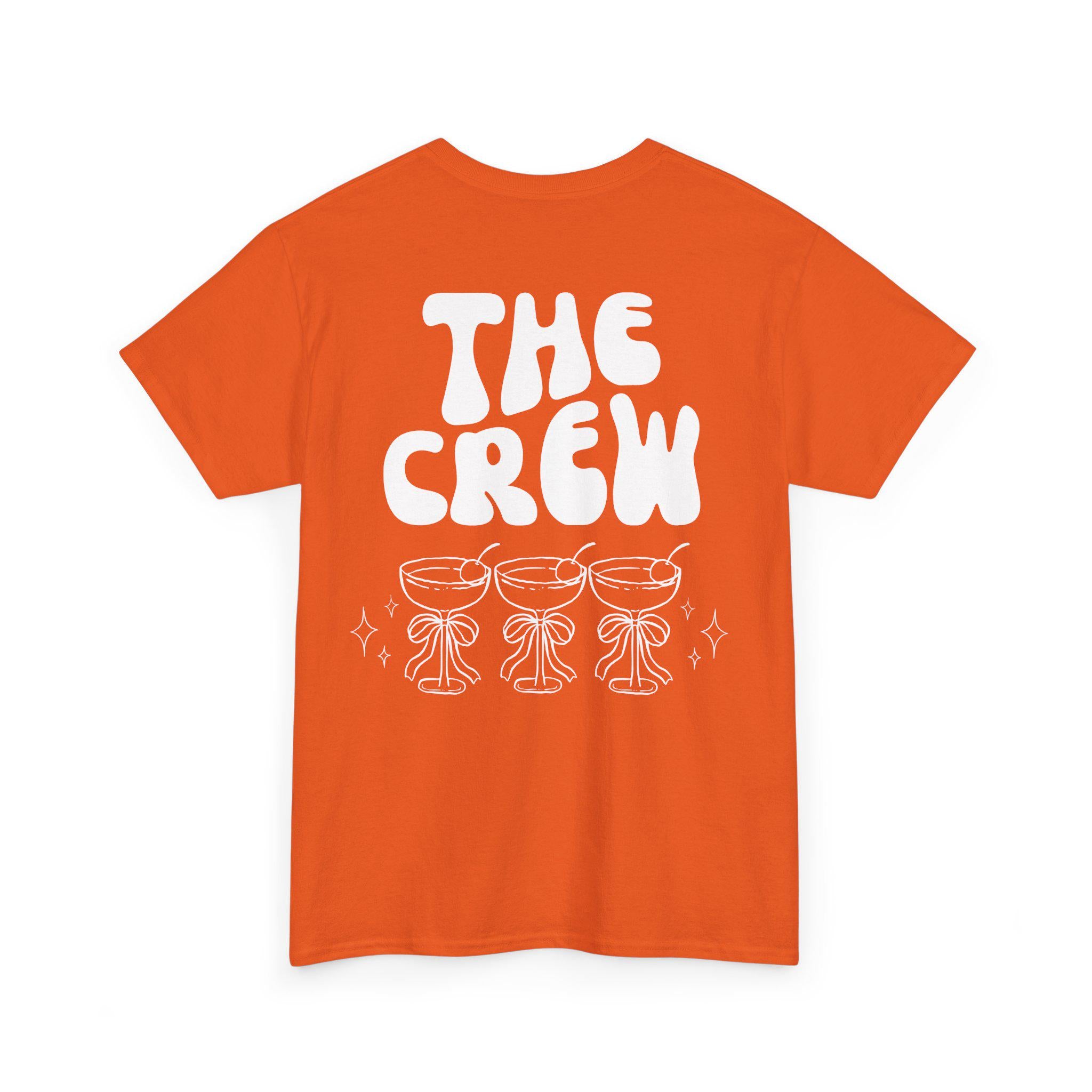 JGA T-Shirt Backprint, Junggesellinnenabschied Shirts, JGA Shirts orange, Bride, Team, Braut Shirt, JGA Frauen, Gruppenshirt, Hochzeit Shirt