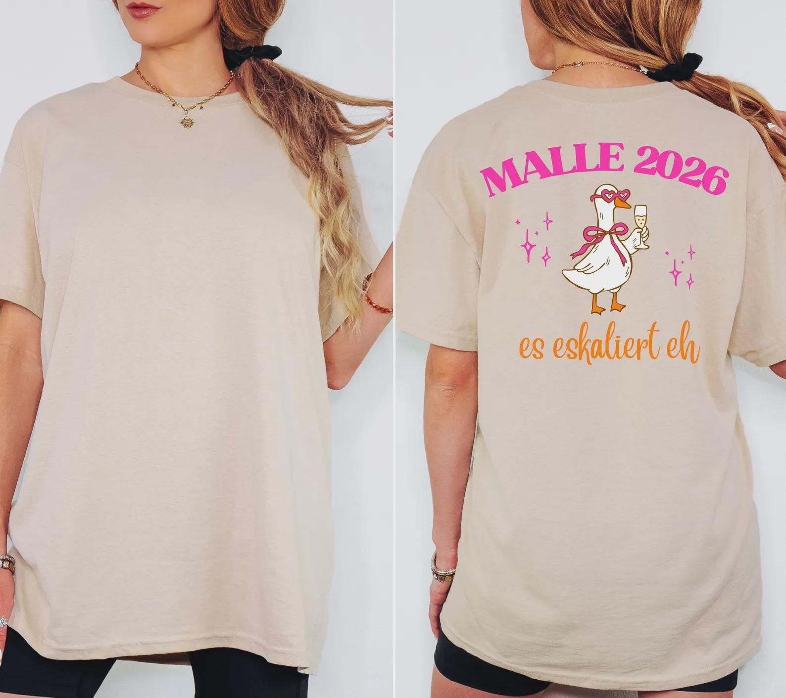 Malle Shirt, Ente, Malle 2026, Malle Shirts, es eskaliert eh, Mallorca T-Shirt, Bier Shirt, Gruppenshirt, lustige Shirts, Frauen, Männer