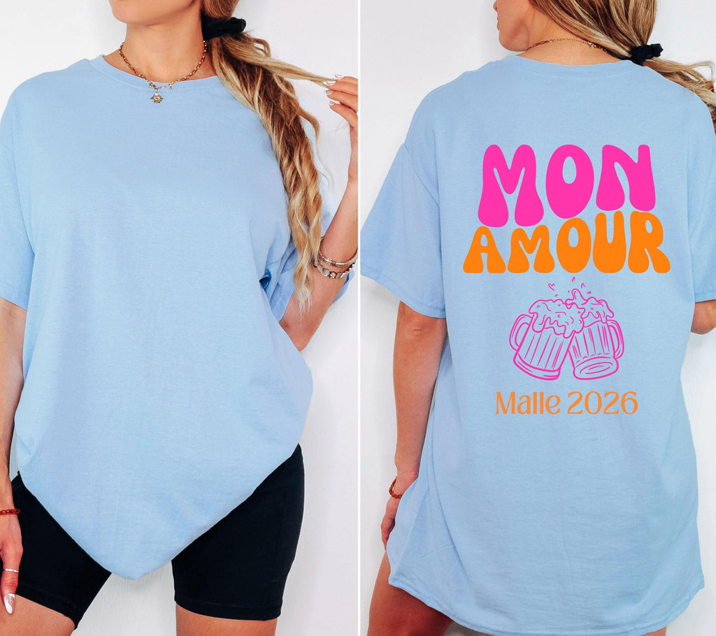 Malle Shirt, Mon Amour Shirt, Backprint, Malle 2026, Malle T-Shirt, Mallorca Shirts, Bier Shirt, Sauf T Shirt, Gruppenshirt