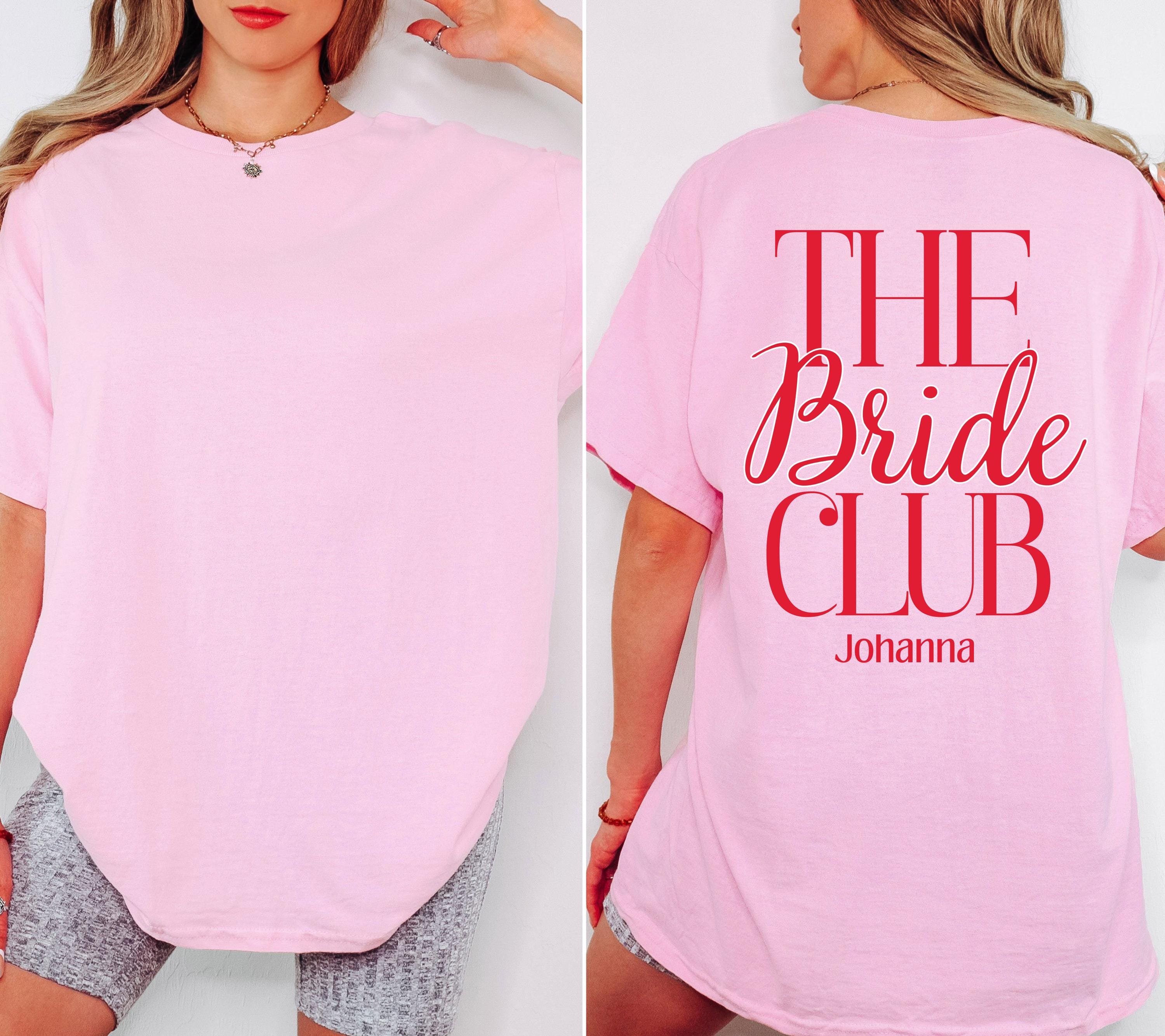 JGA T-Shirt, Junggesellinnenabschied Shirts Personalisiert, Backprint, Crew, Braut Shirt mit Name, JGA Frauen, JGA Outfit, Hochzeit, Bride
