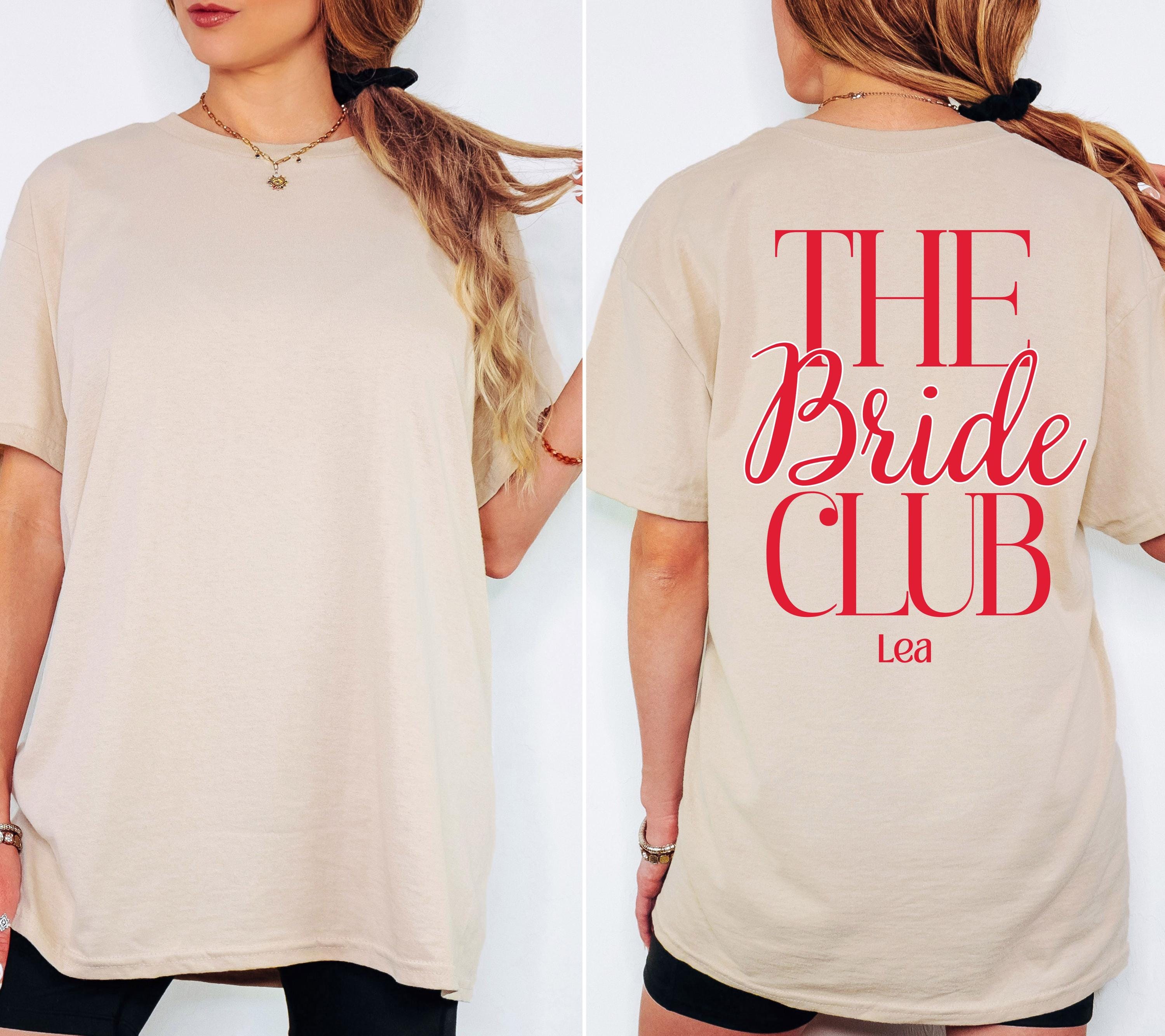 JGA T-Shirt, Junggesellinnenabschied Shirts Personalisiert, Backprint, Crew, Braut Shirt mit Name, JGA Frauen, JGA Outfit, Hochzeit, Bride