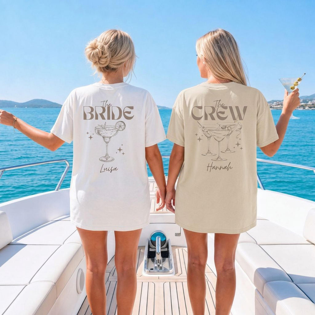 JGA T Shirt, Junggesellinnenabschied Shirts, personalisiert, Braut Shirt mit Name, Team T Shirt, Braut Shirt, JGA Frauen, Gruppen T Shirt