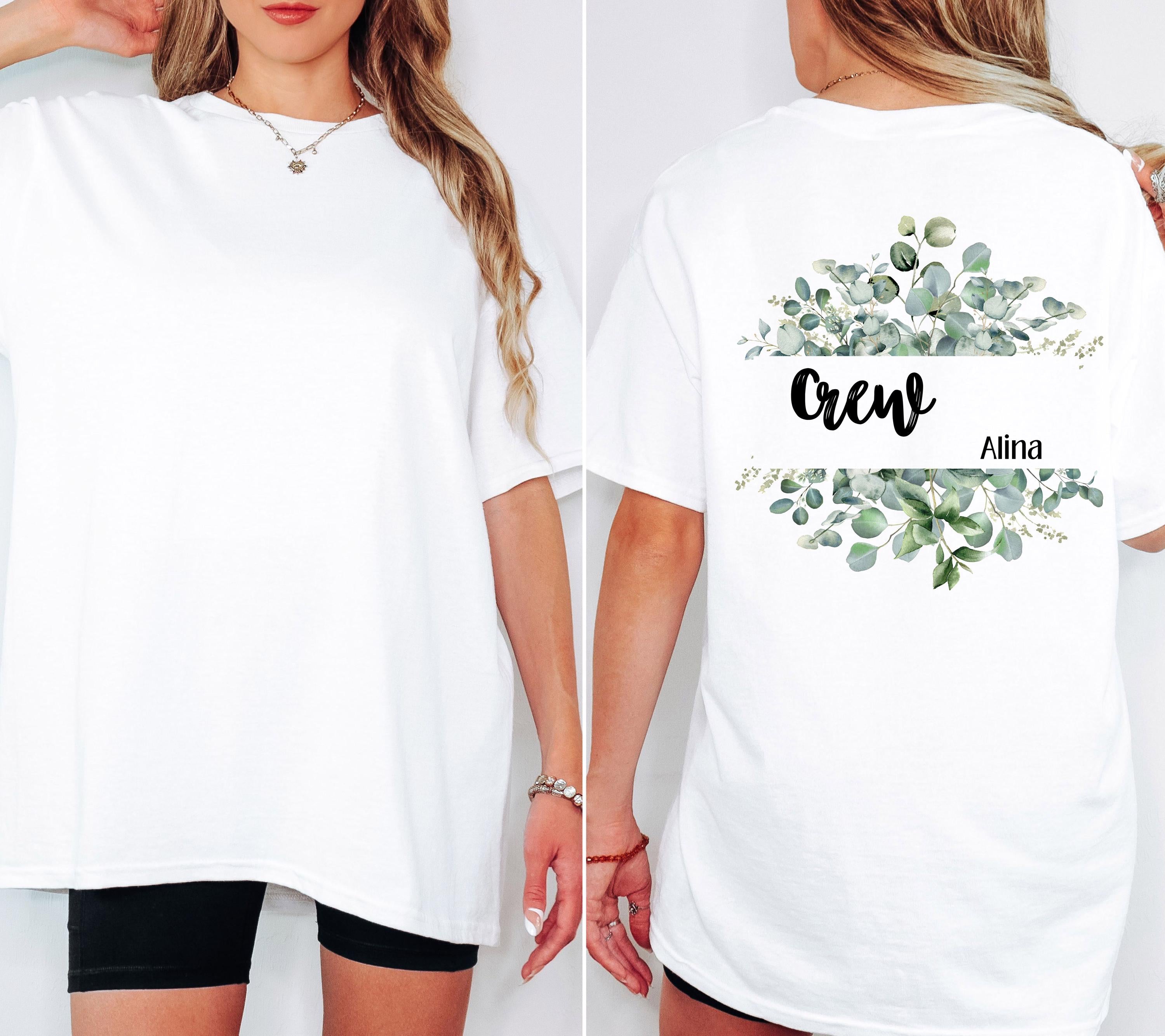 JGA Shirt, Junggesellenabschied T-Shirt, JGA Shirts Frauen, Eukalyptus, Salbei, Team Shirts, Braut Shirt, The Bride, Hochzeit, Accessoires