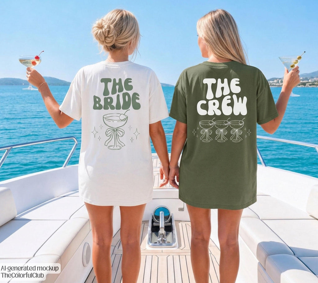 JGA Shirt Backprint, Junggesellinnenabschied Shirts, JGA Shirts grün, Bride, Team, Braut T-Shirt, JGA Frauen, Gruppenshirt, Hochzeit Shirt