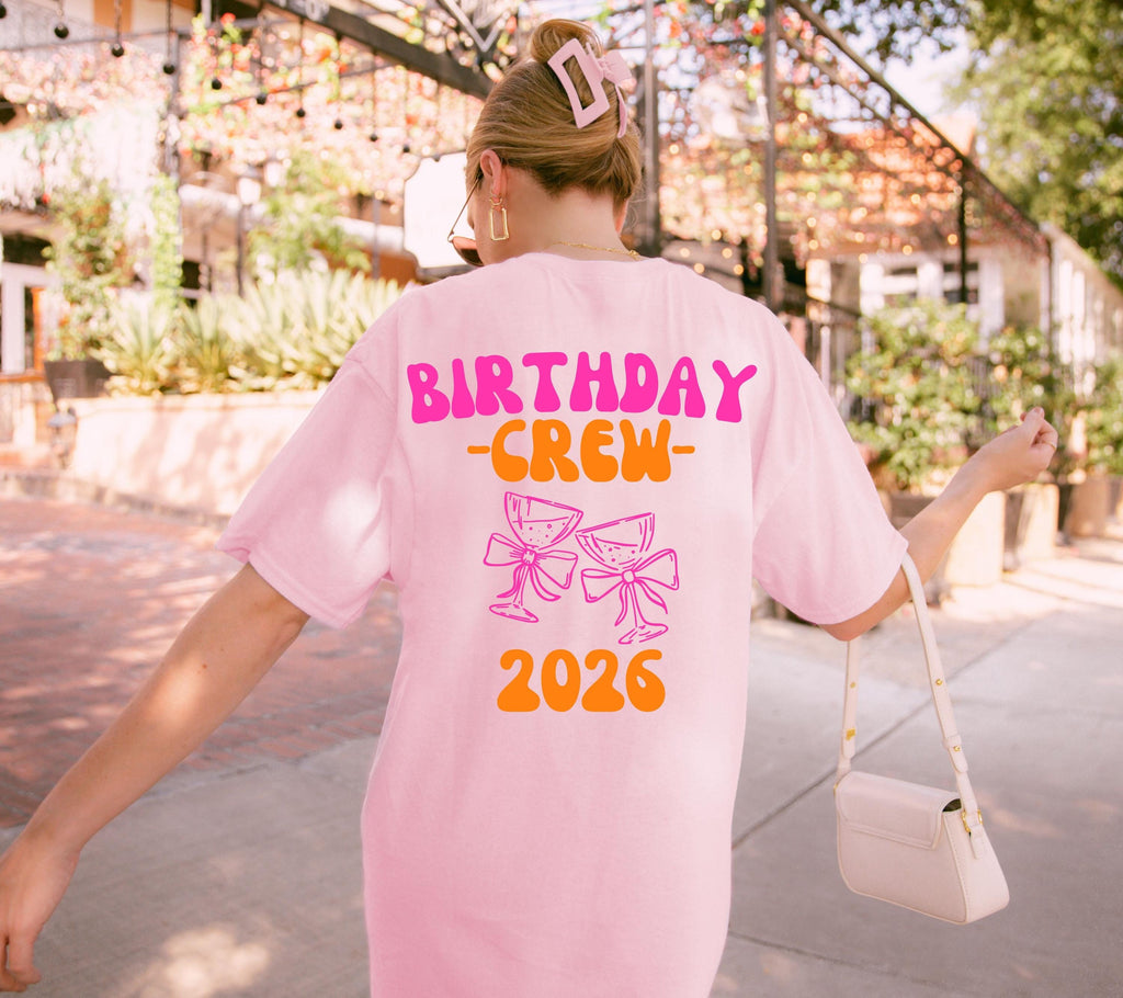 Birthday Girl Shirt, Crew Shirt, Geburtstag Shirt, personalisiertes 30. Geburtstag Shirt, Geschenkidee Geburtstag, 30 Jahre, Gruppe, pink