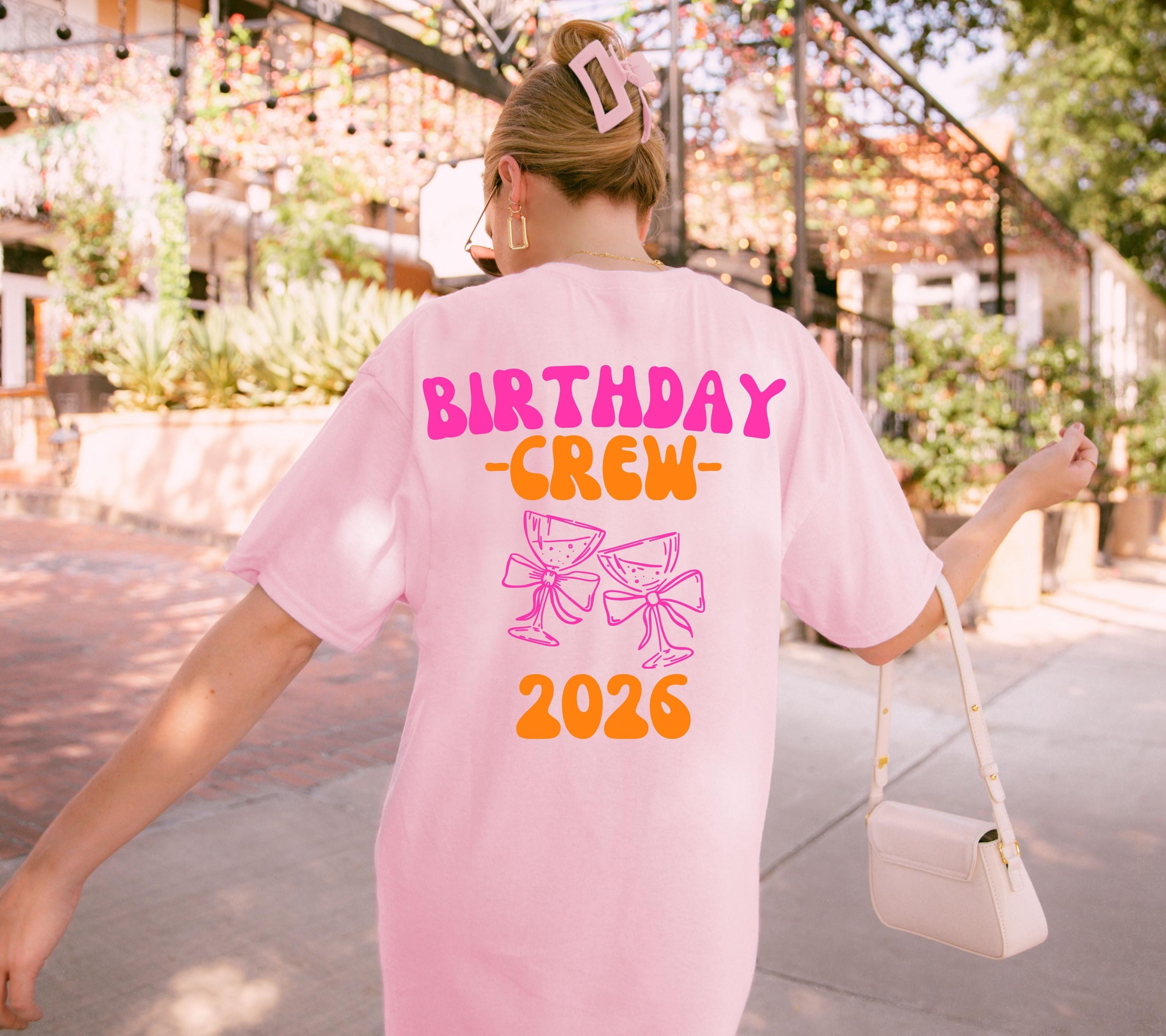 Birthday Girl Shirt, Crew Shirt, Geburtstag Shirt, personalisiertes 30. Geburtstag Shirt, Geschenkidee Geburtstag, 30 Jahre, Gruppe, pink