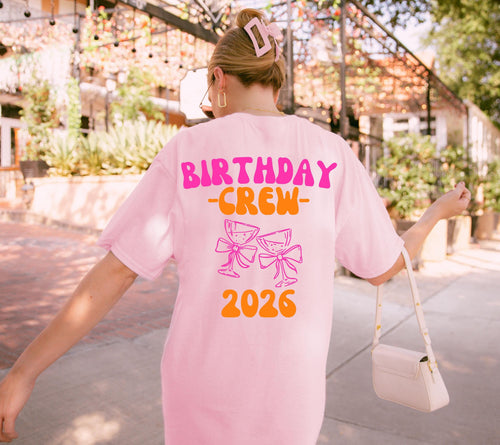 Birthday Girl Shirt, Crew Shirt, Geburtstag Shirt, personalisiertes 30. Geburtstag Shirt, Geschenkidee Geburtstag, 30 Jahre, Gruppe, pink