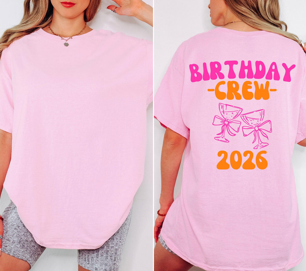 Birthday Girl Shirt, Crew Shirt, Geburtstag Shirt, personalisiertes 30. Geburtstag Shirt, Geschenkidee Geburtstag, 30 Jahre, Gruppe, pink