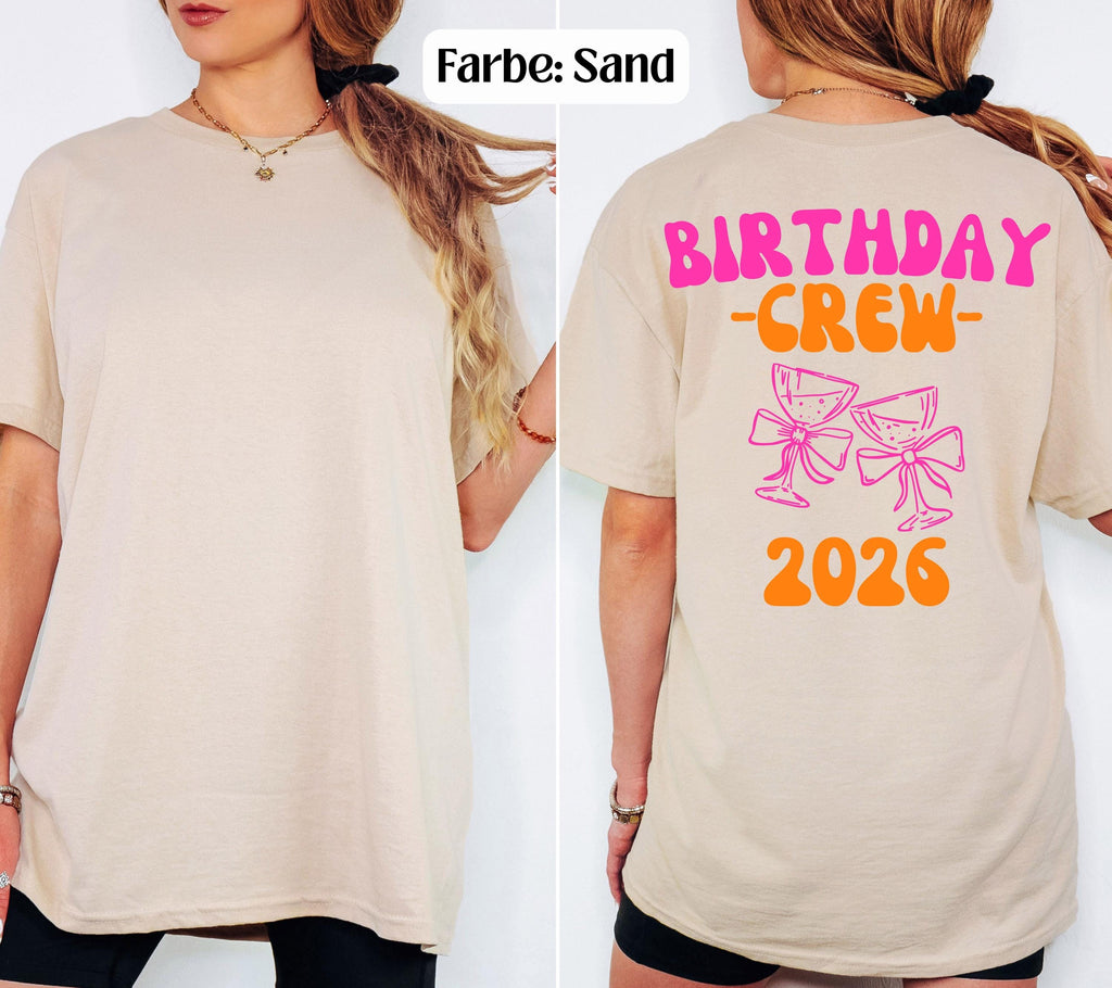 Birthday Girl Shirt, Crew Shirt, Geburtstag Shirt, personalisiertes 30. Geburtstag Shirt, Geschenkidee Geburtstag, 30 Jahre, Gruppe, pink